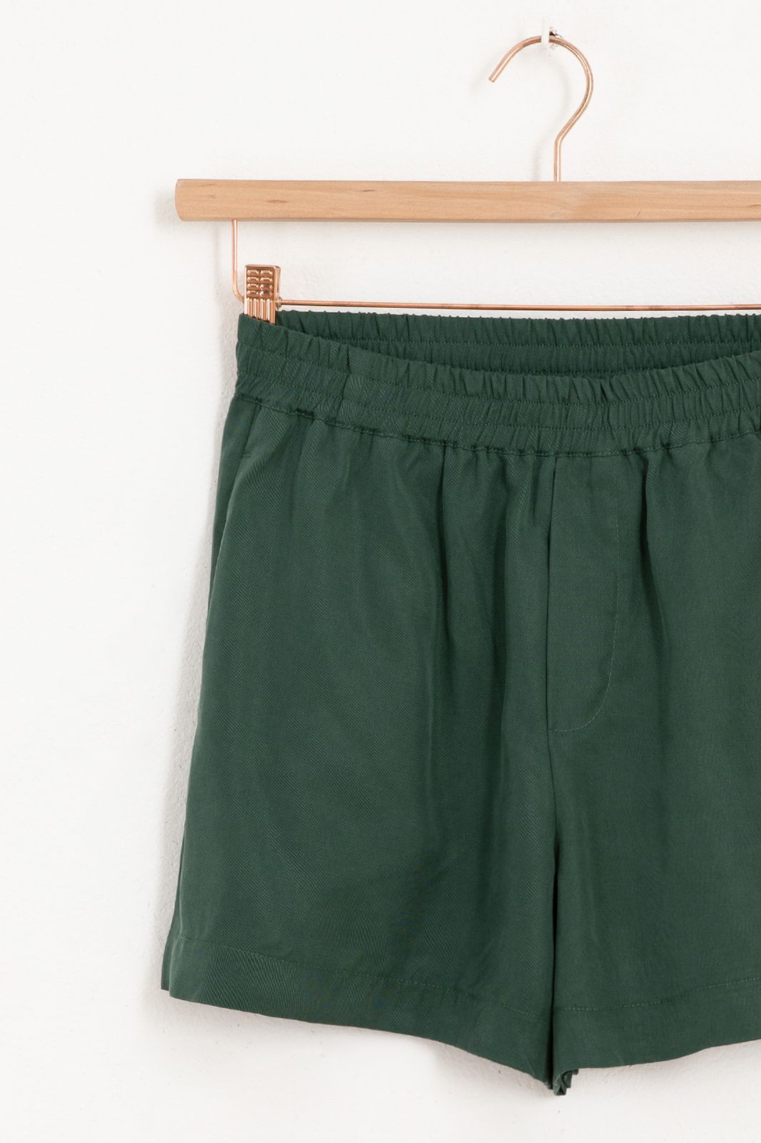 Tencel-Shorts - dunkelgrün