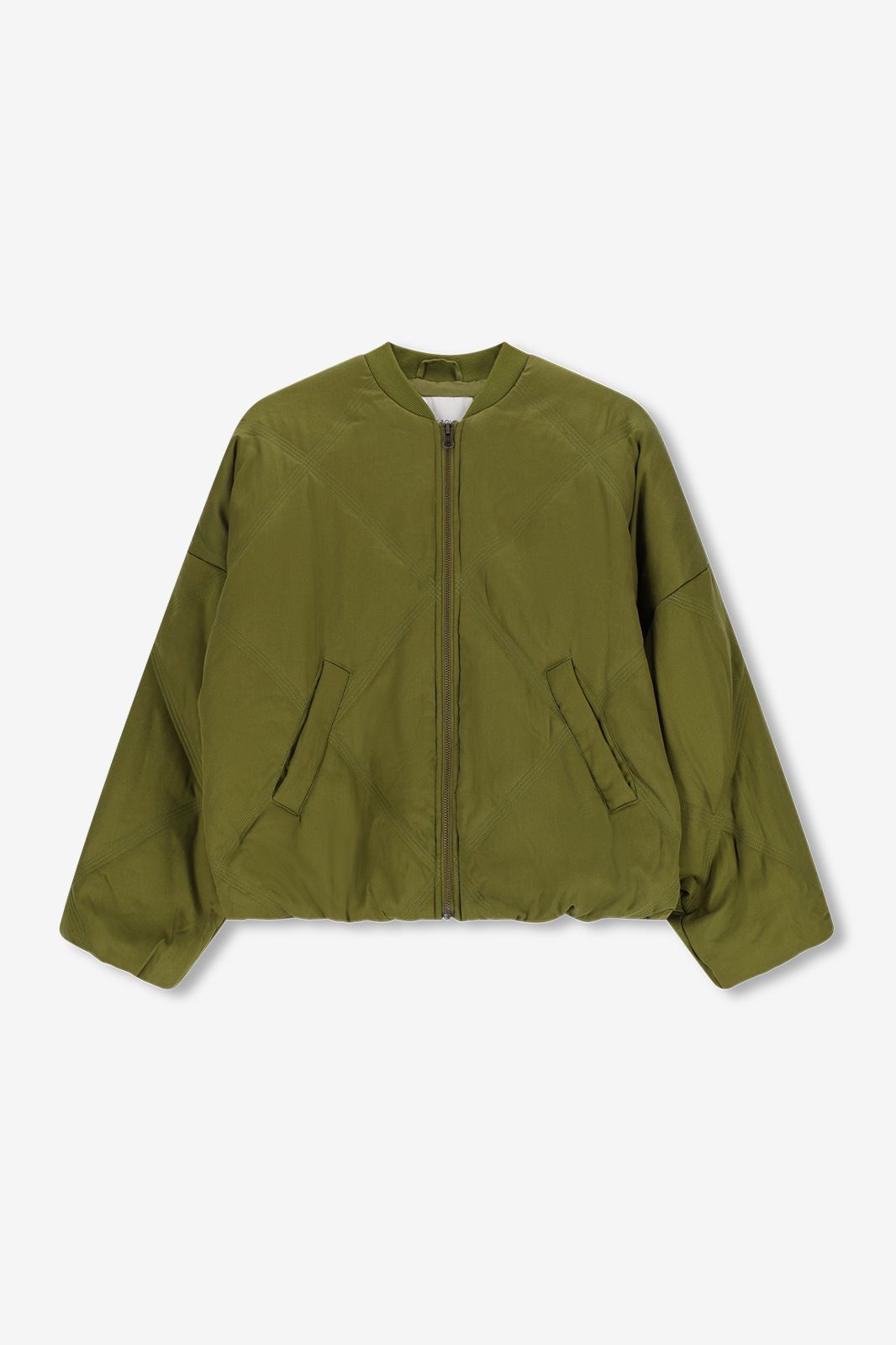 Bomberjacke mit Steppmuster - grün