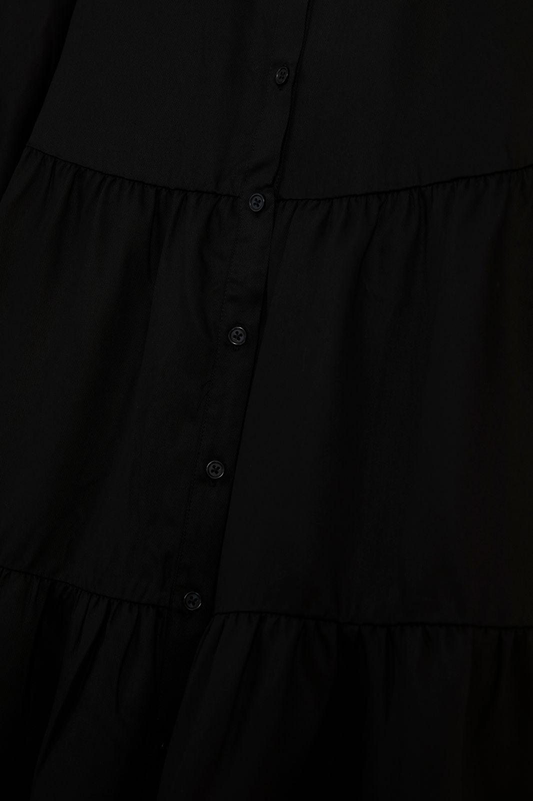 Robe trapèze à volants - noir