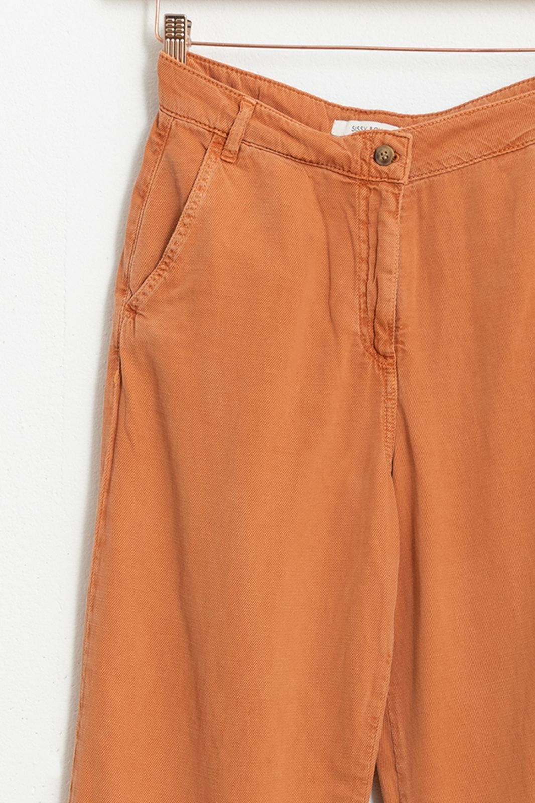 Pantalon jambes larges - orange