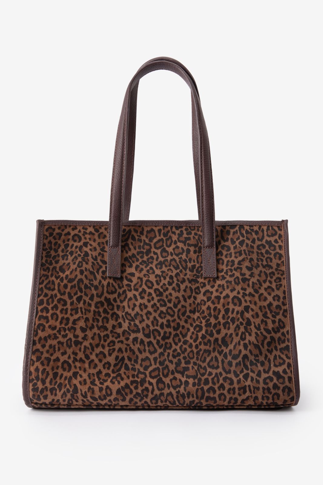 Shopper mit Leoprint - braun