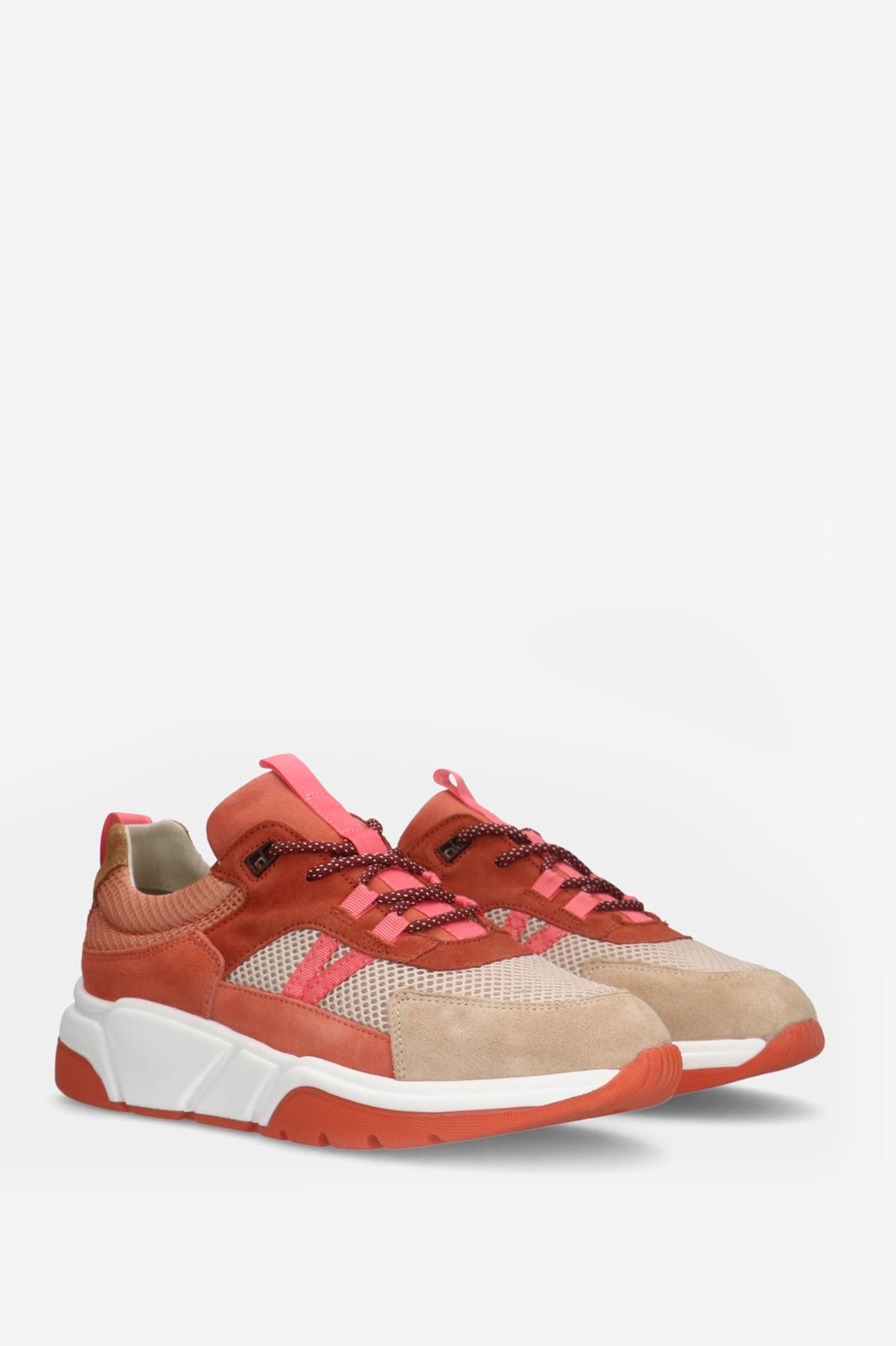 Veloursleder-Sneaker - orange