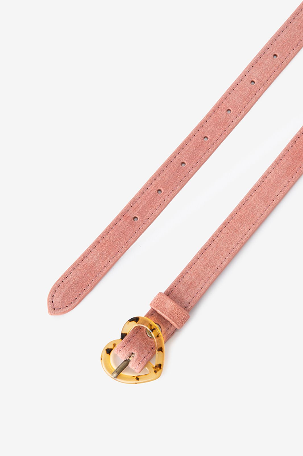 Gürtel mit herzförmiger Schnalle - rosa