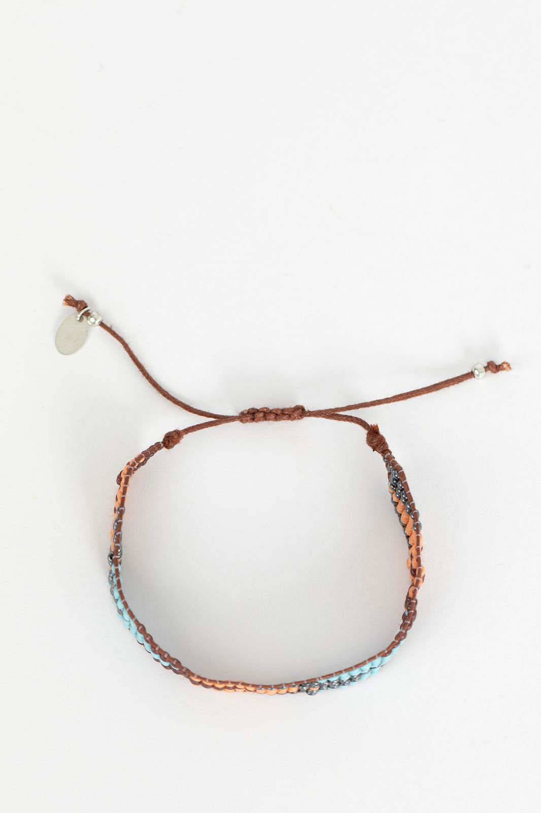 Bracelet en perles avec motif à chevrons - multicolore