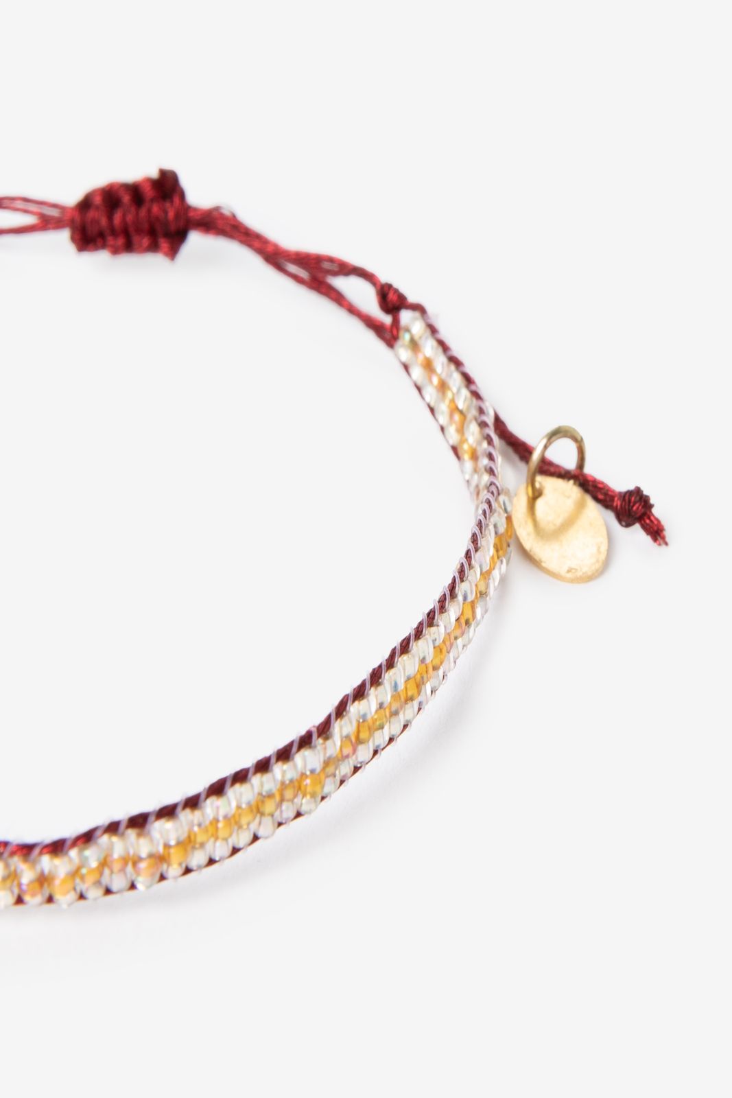 Bracelet avec perles - rouge foncé