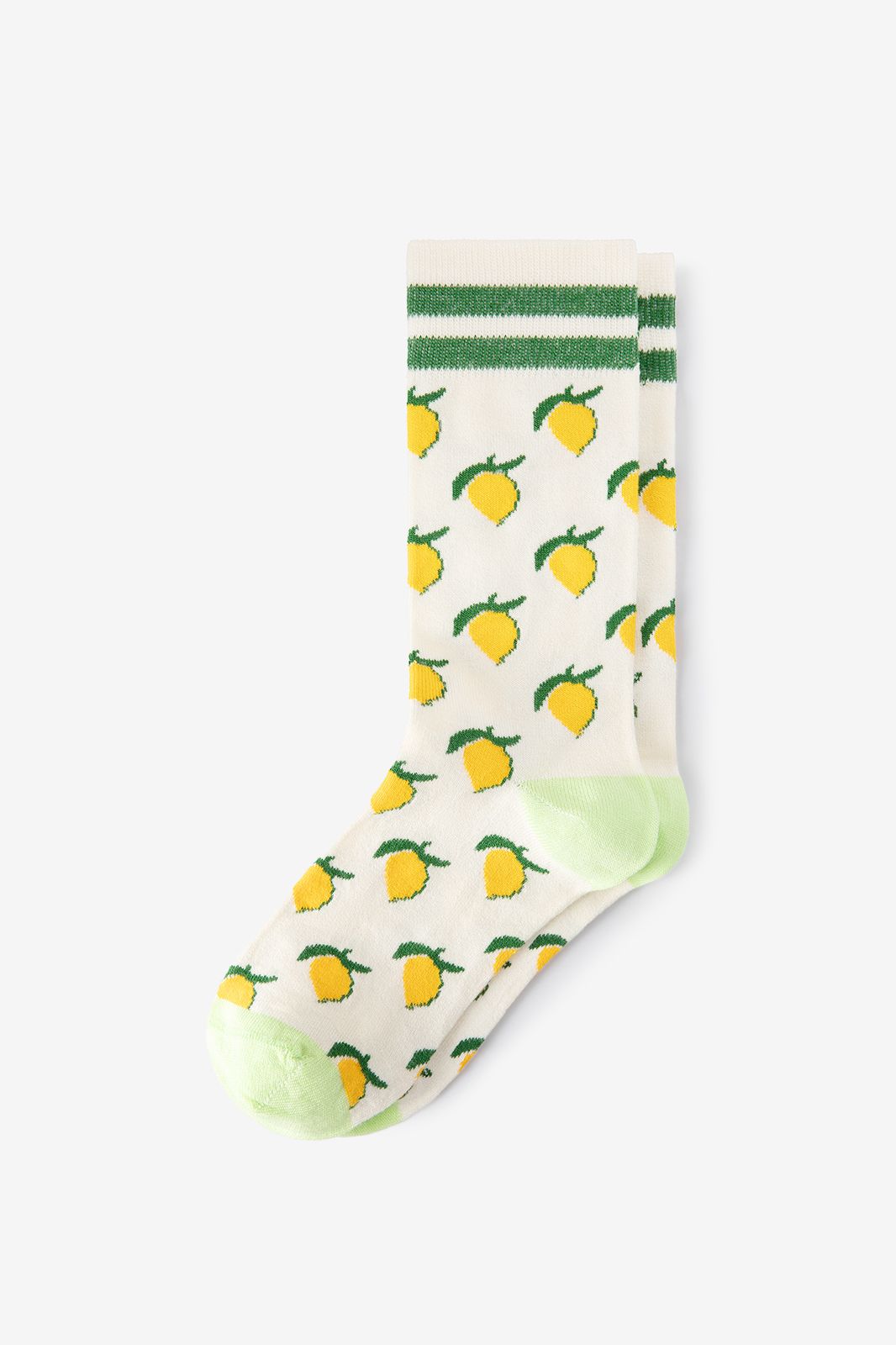 Chaussettes avec imprimé citrons - blanc