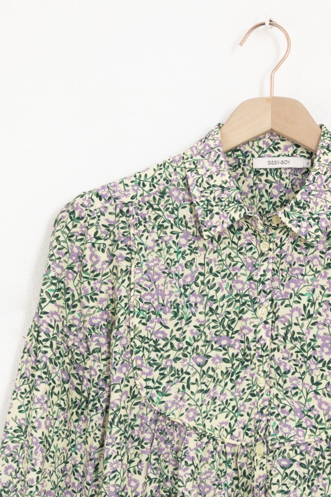 Multicolor blouse met all over bloemenprint