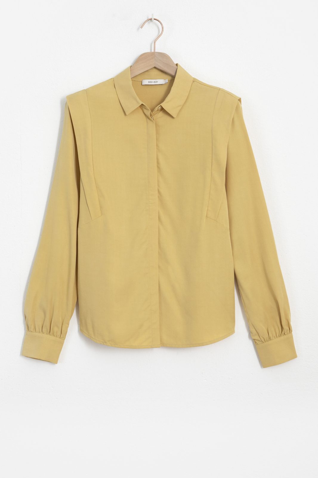 Gele blouse met schouderdetail - Dames | Sissy-Boy