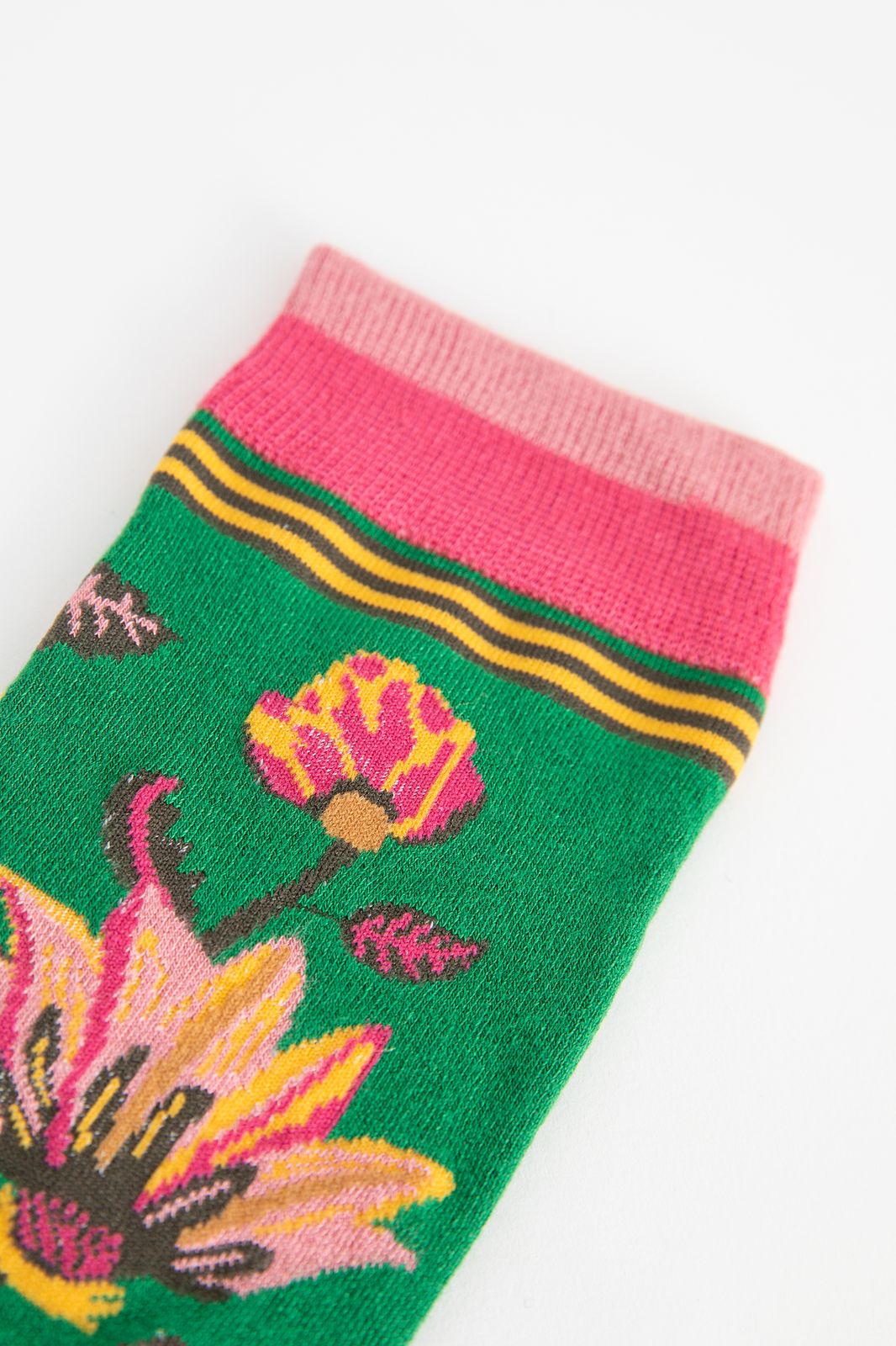 Kennis maken Abnormaal nemen Groene sokken met bloemen dessin - Dames | Sissy-Boy