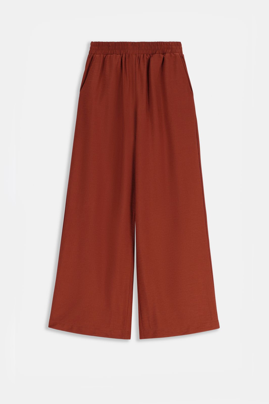 Pantalon jambes larges - marron