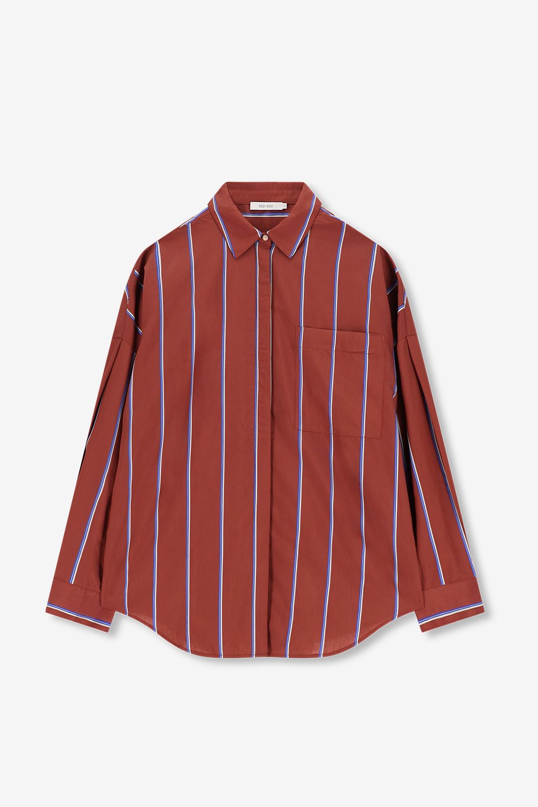 Blouse rayée - marron