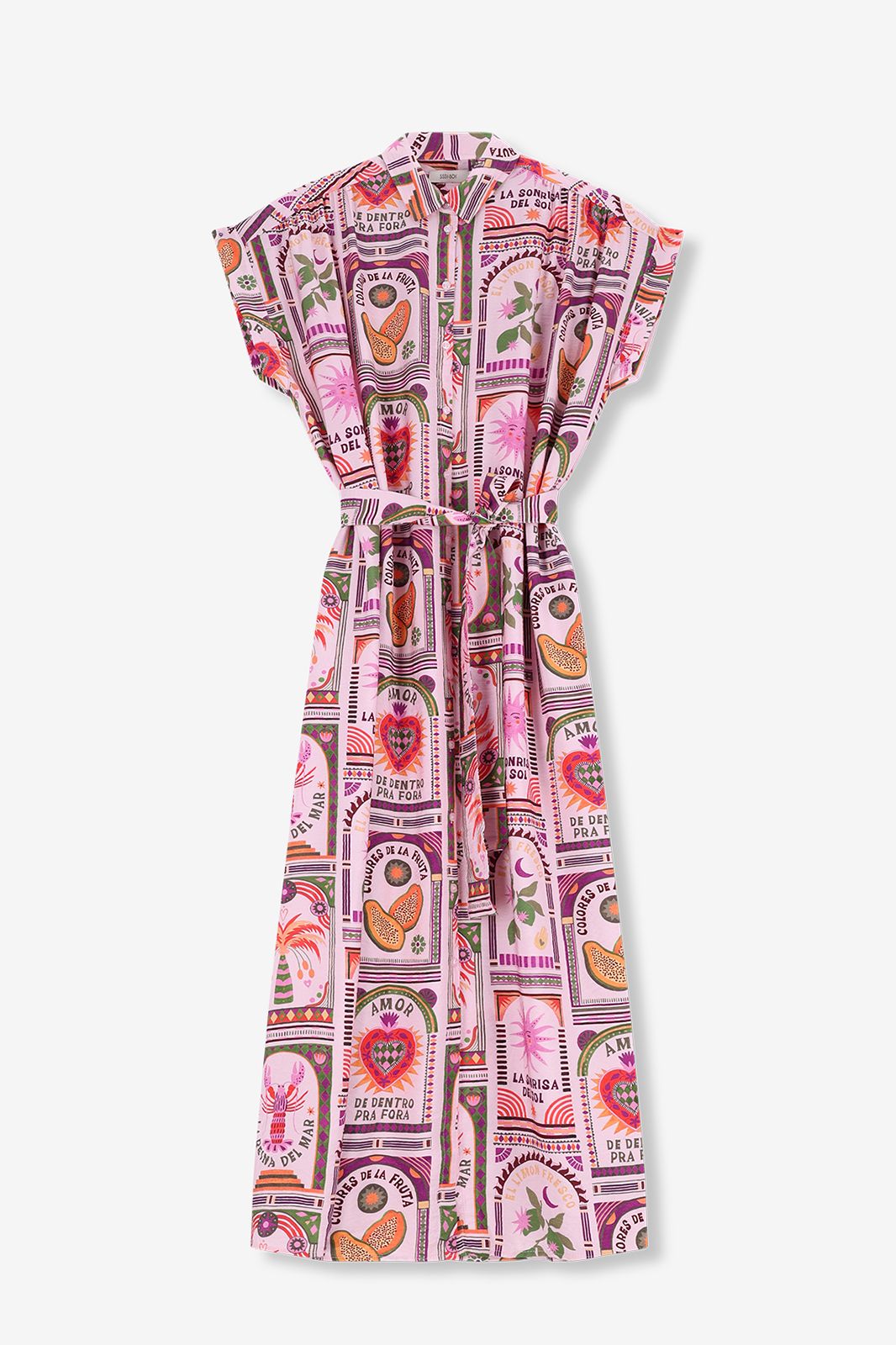 Robe chemise avec imprimé - multicolore