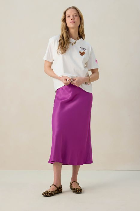 Maxi Rok Paarse Satijnen Rok Sissy-Boy Paarse Satijnen Midi Rok