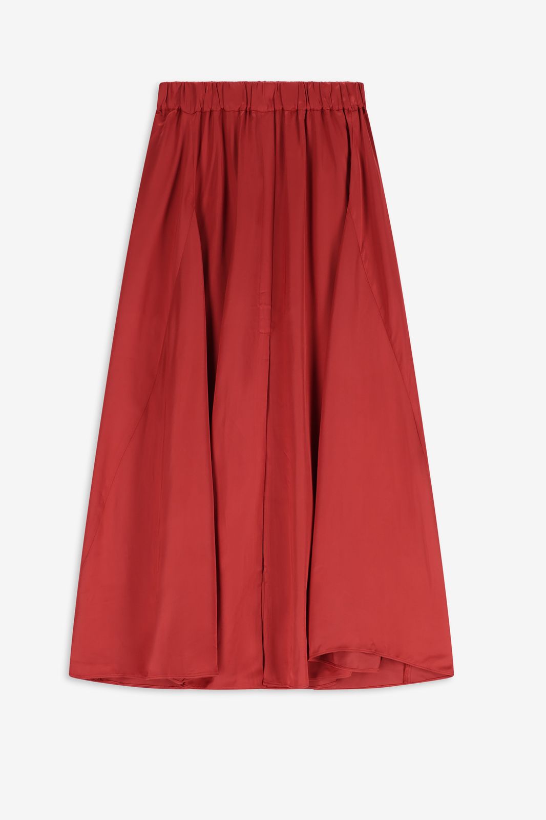 Jupe longue en satin - rouge