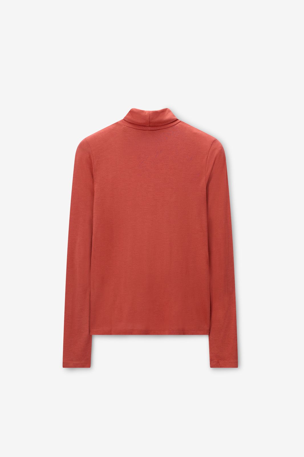 Pull col roulé - rouge