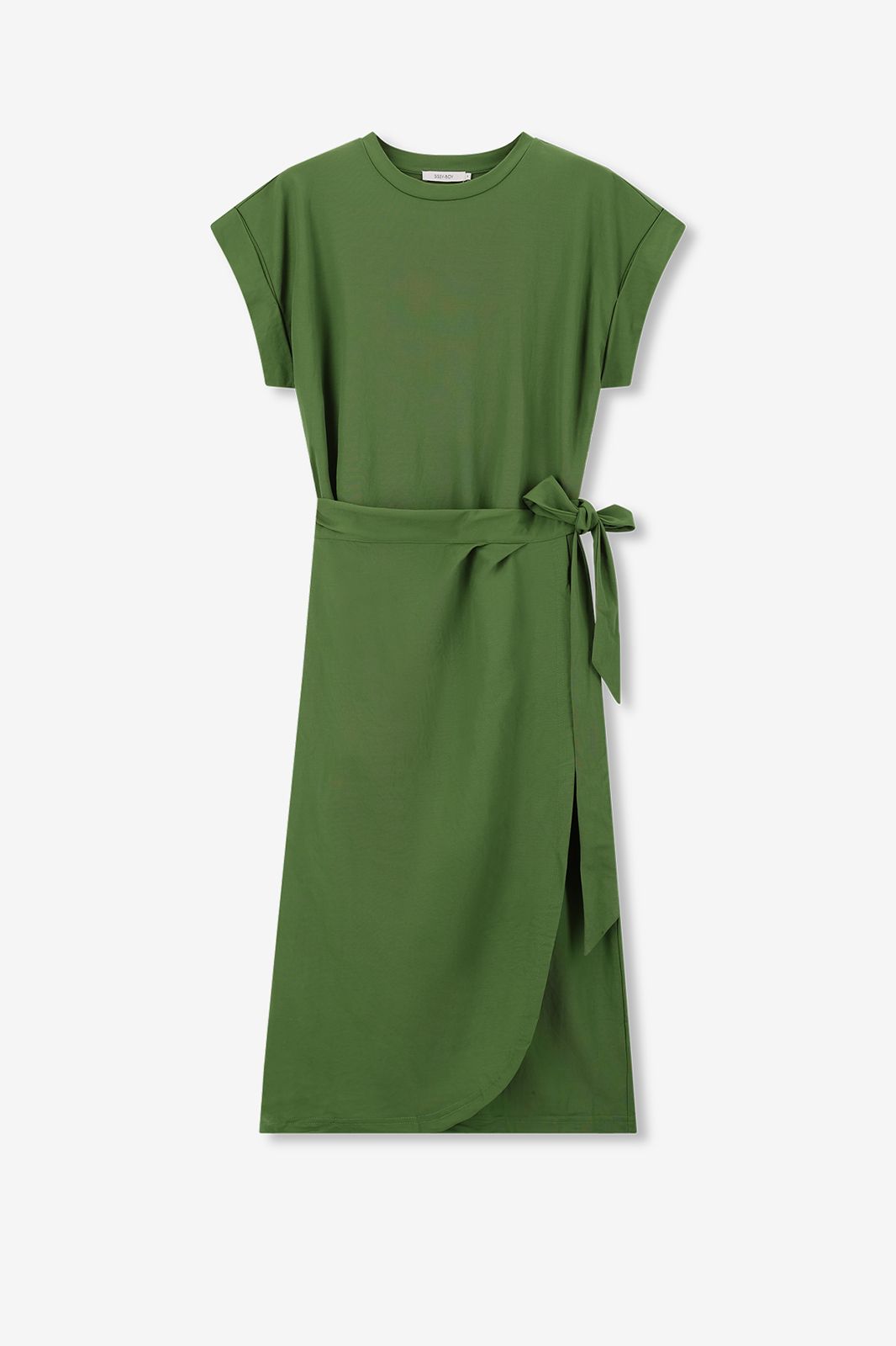 Robe portefeuille en jersey - vert