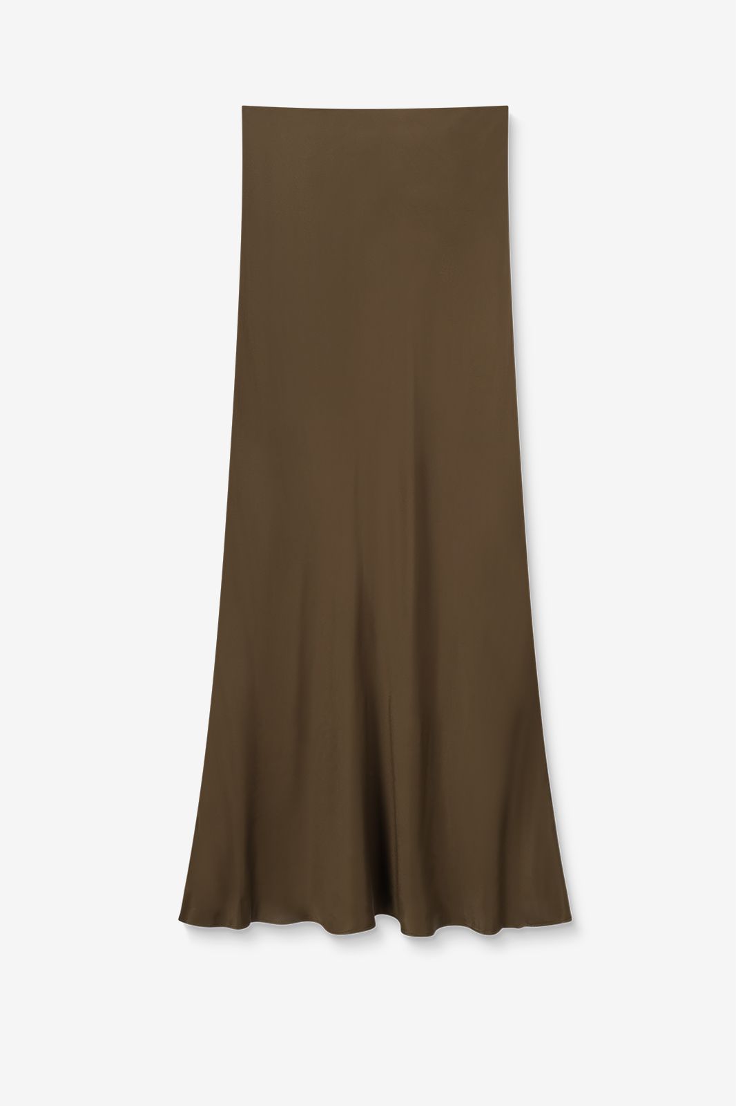 Jupe longue en satin - vert foncé
