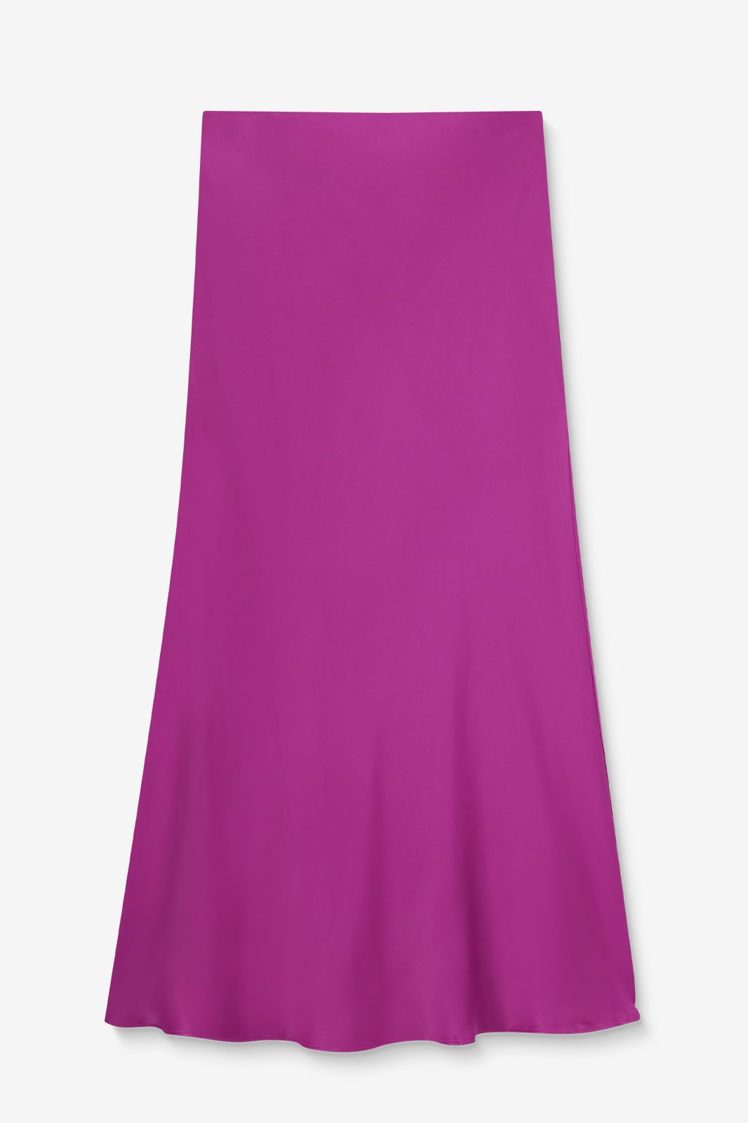 Jupe mi-longue en satin - violet