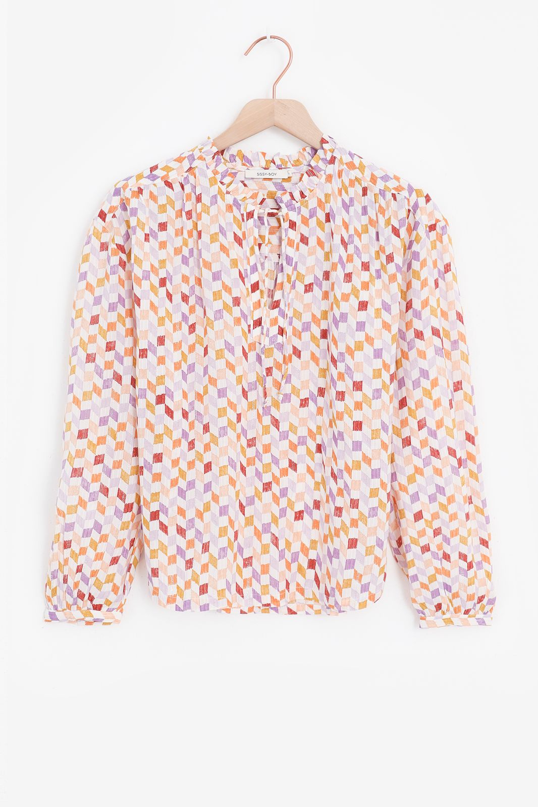 Multicolour blouse met geometrische print - Dames | Sissy-Boy