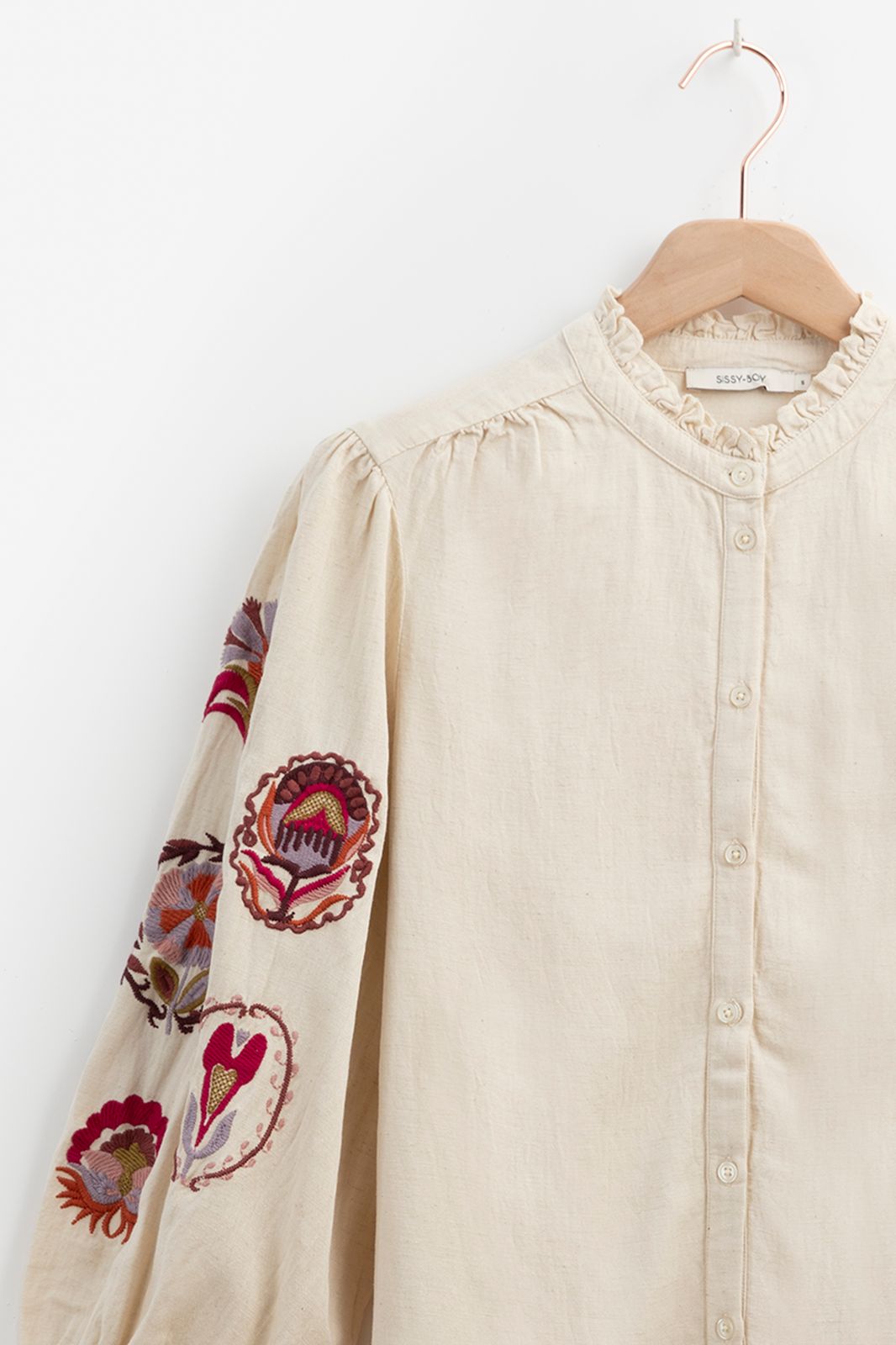 Witte blouse met embroidery details - Dames | Sissy-Boy