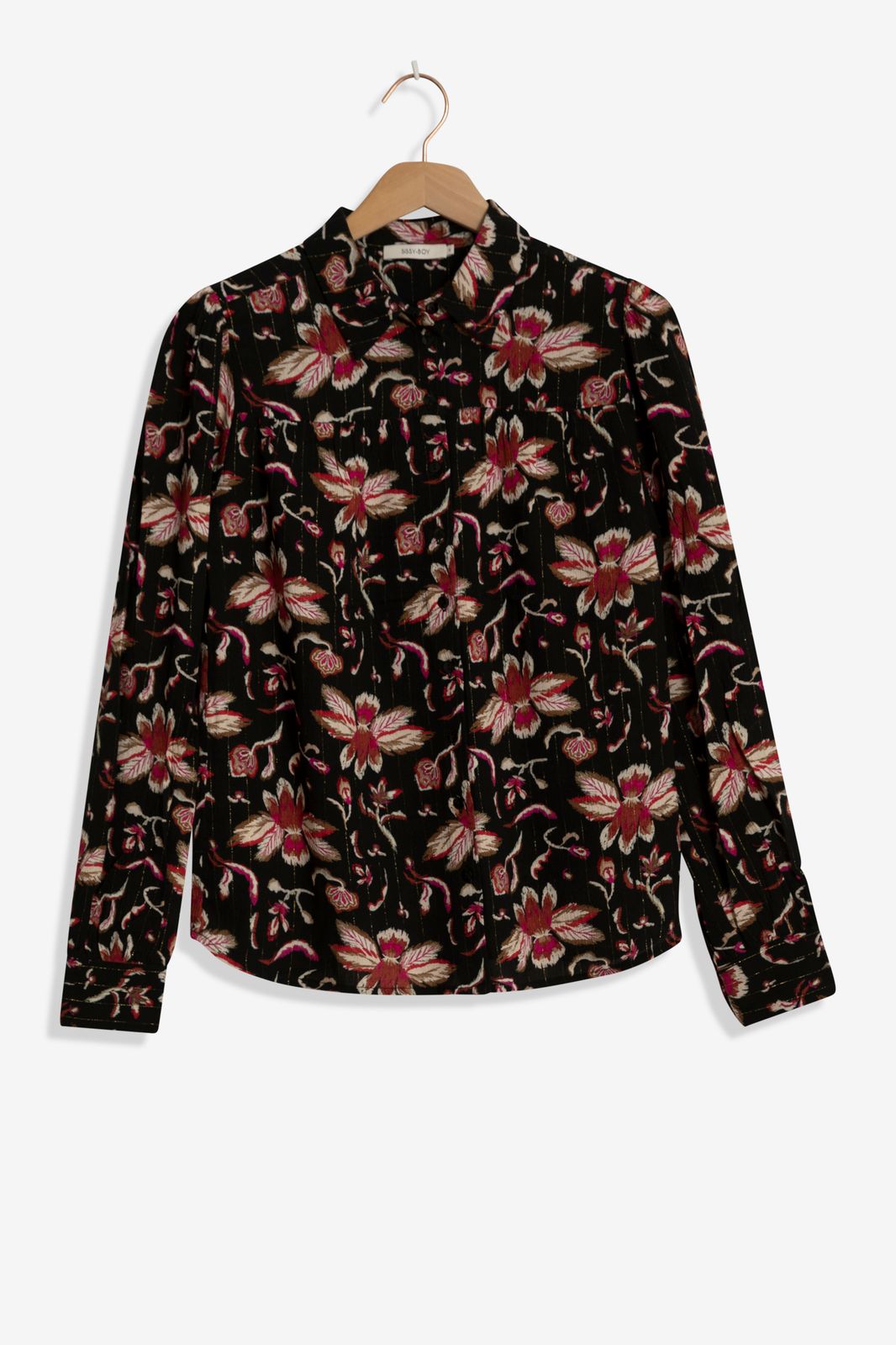 Zwarte blouse met bloemenprint - Dames | Sissy-Boy