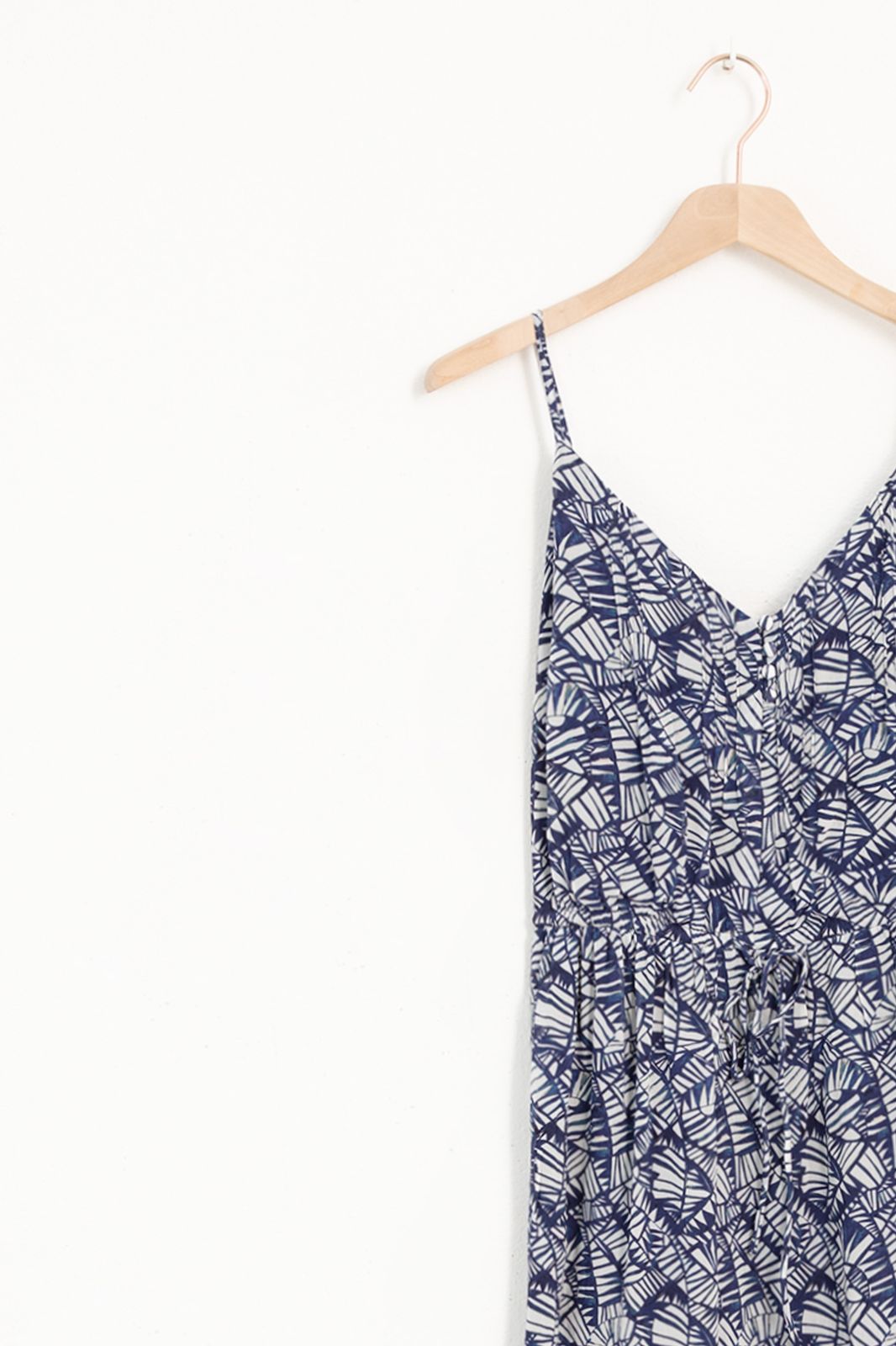 Maxi-Kleid mit Allover-Print - dunkelblau