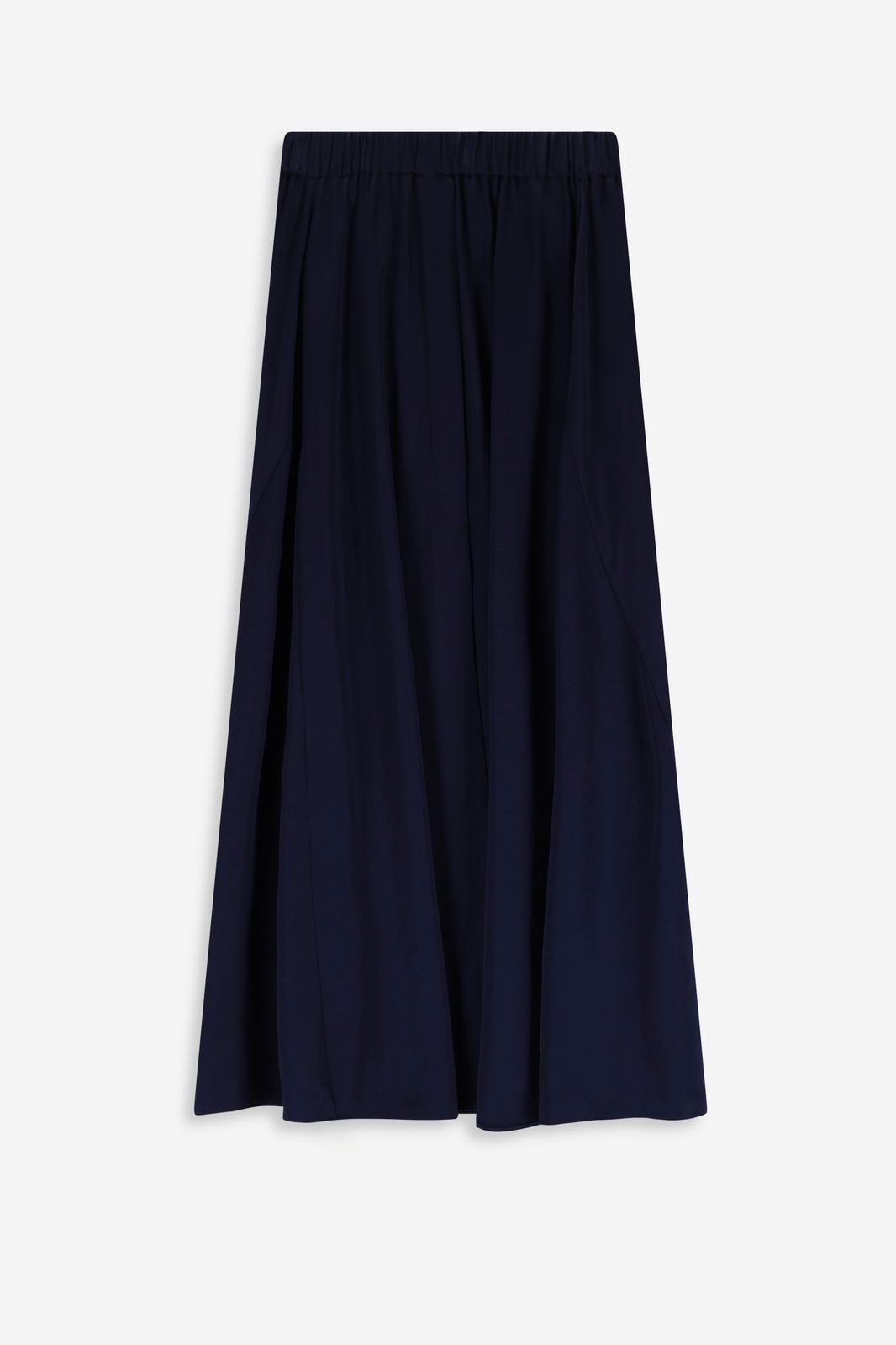 Maxi-Rock aus Satin - dunkelblau
