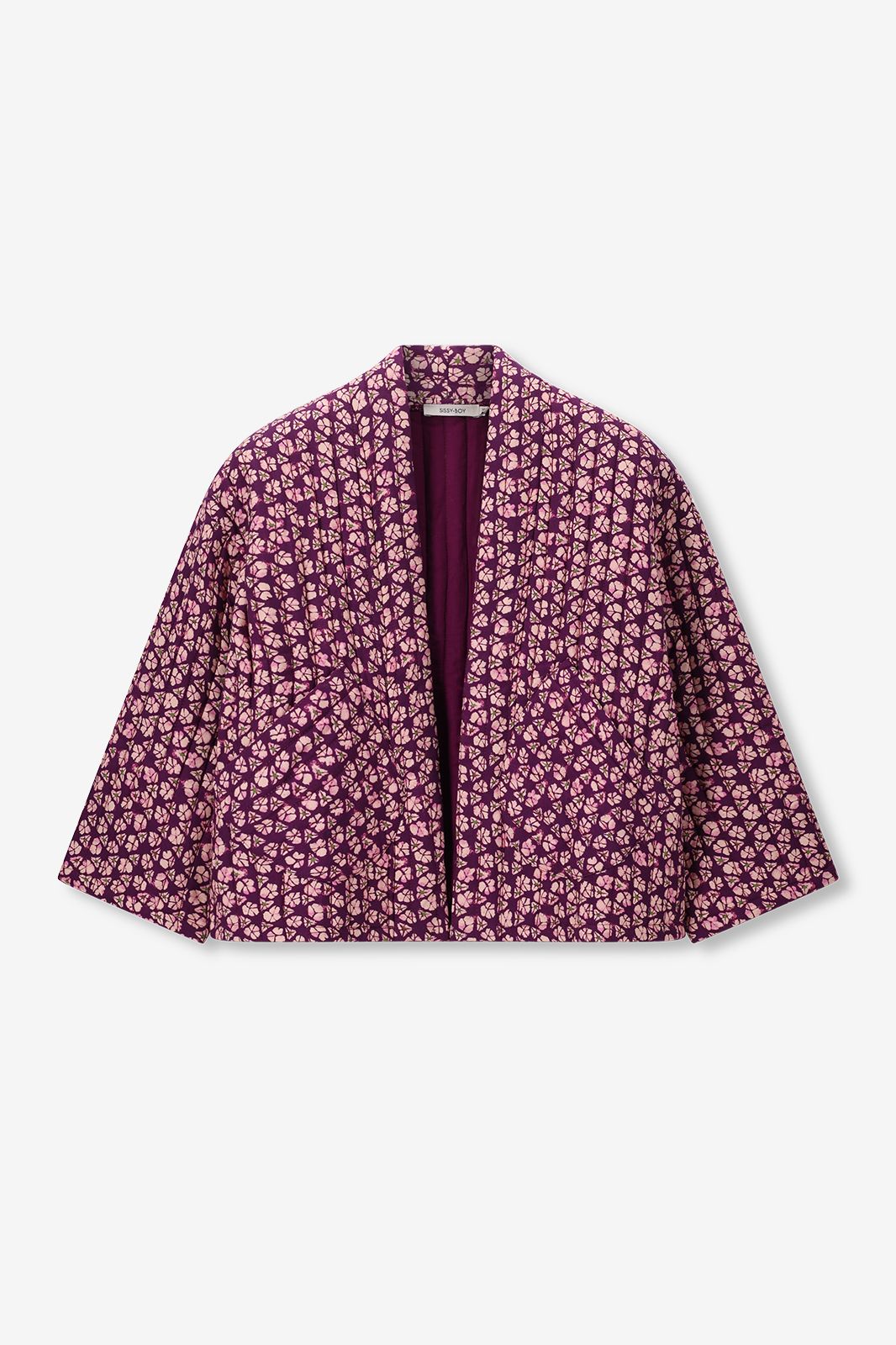 Steppjacke mit Print - dunkellila
