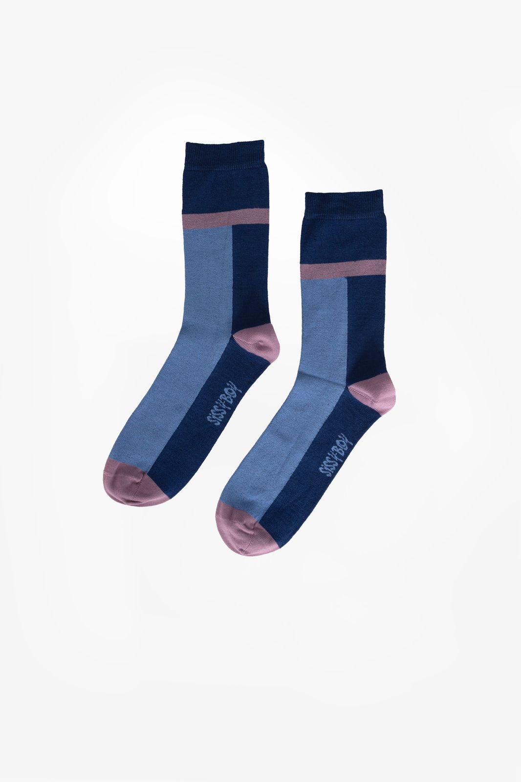 Socken in Colorblocking-Optik - dunkelblau
