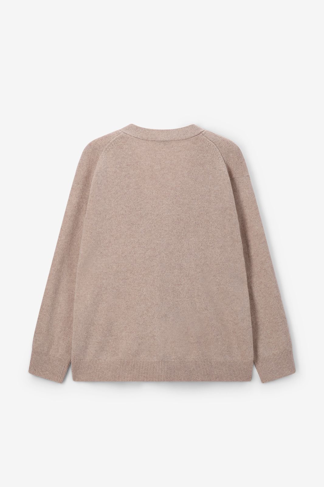 Beige vest met V-hals