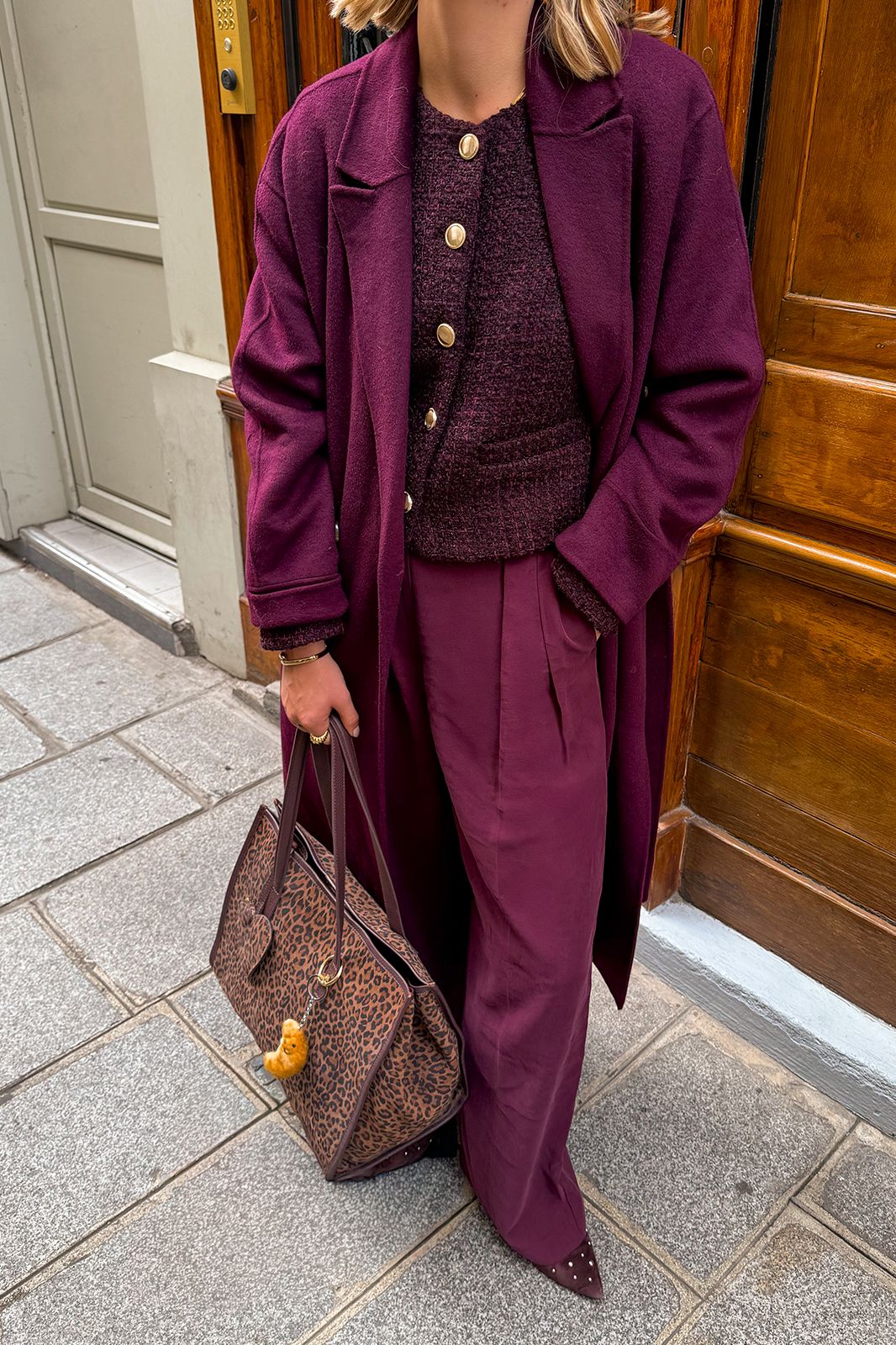 Donkerrode wollen jas - Dames | Sissy-Boy