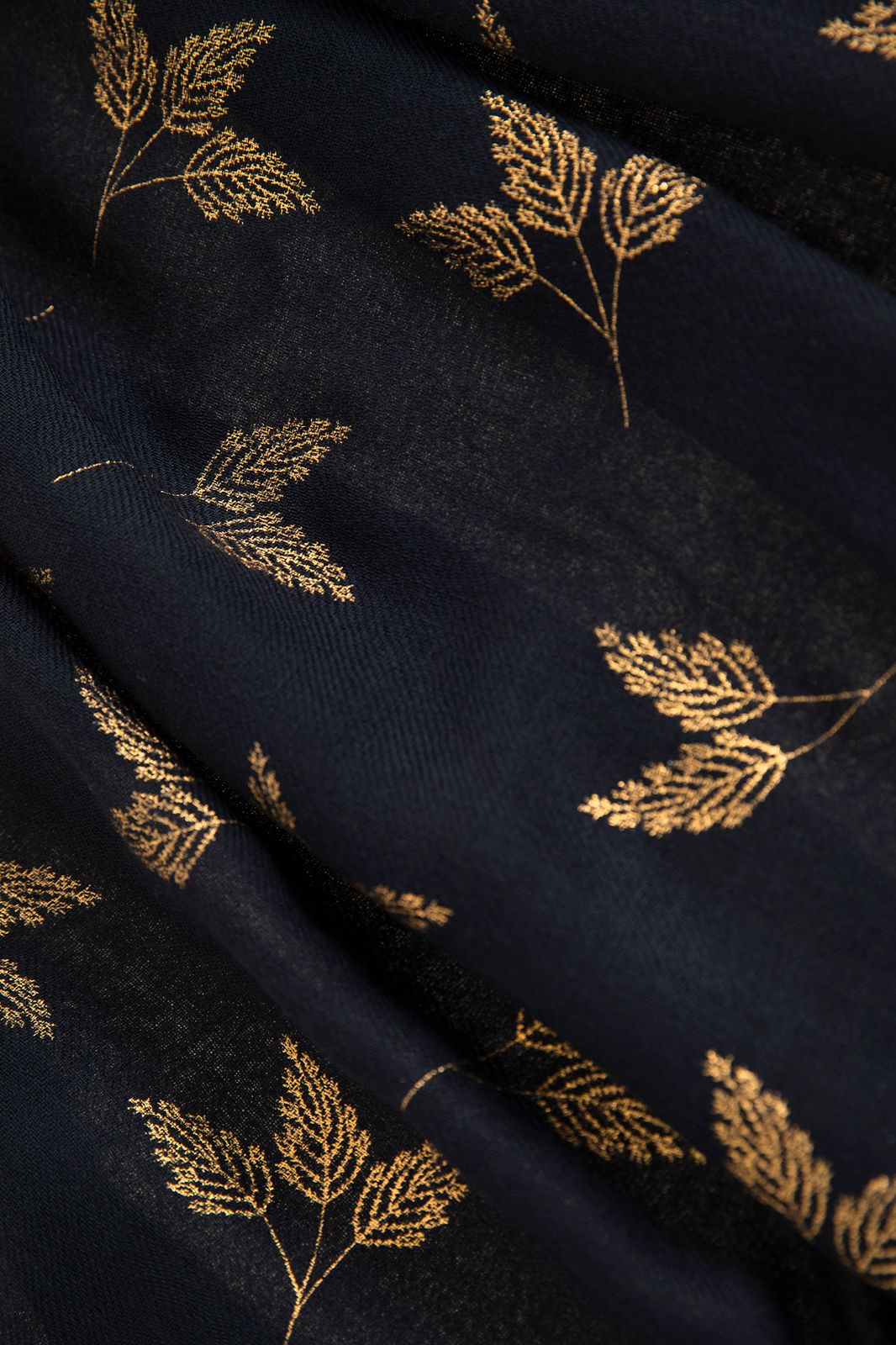 blok Beroemdheid aankleden Wollen sjaal met gouden foil print