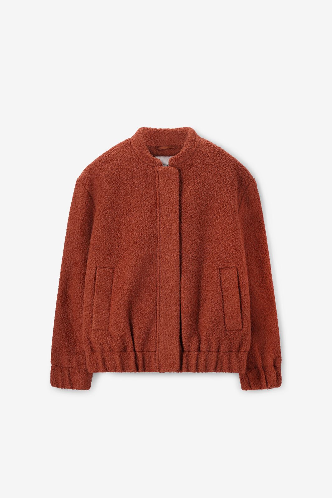 Bouclé-Jacke - braun