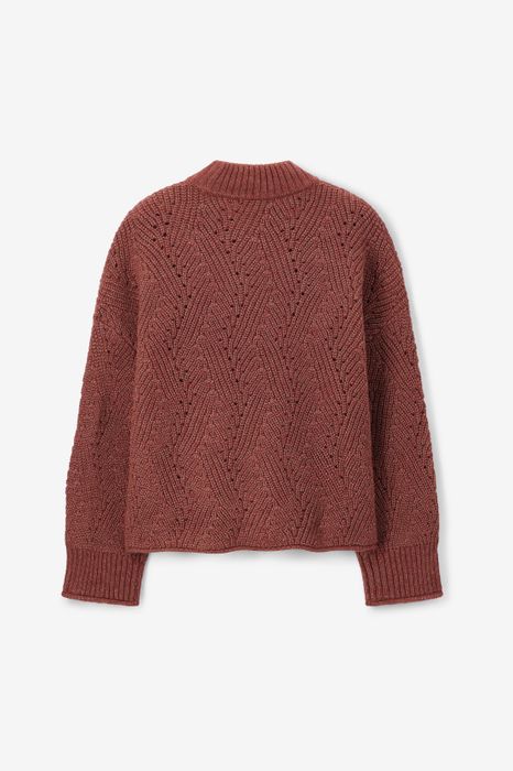 Lurex Pullover Pullover Weinrot Damen Strickpullover Mit Lurex