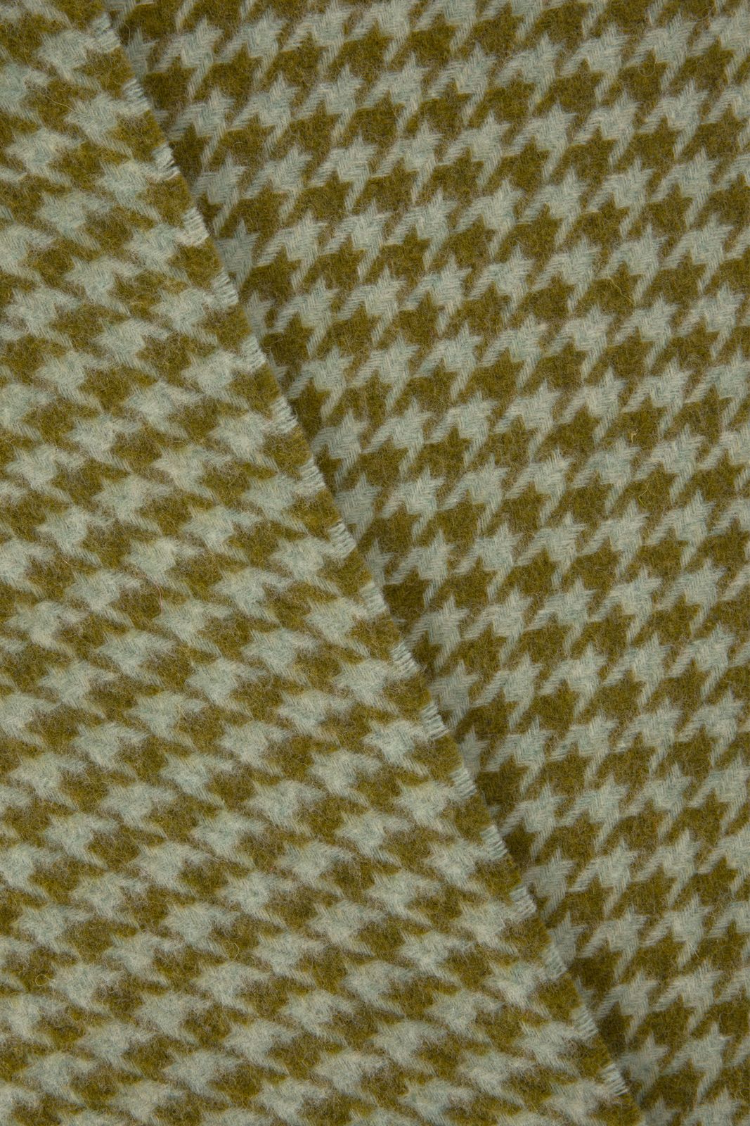 Wollschal mit Hahnentrittmuster - dunkelgrün