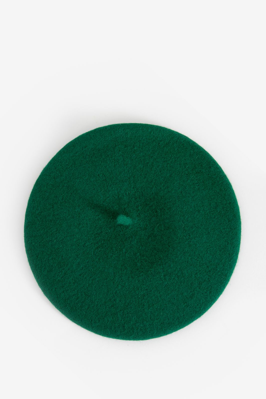 Baskenmütze aus Wolle - dunkelgrün