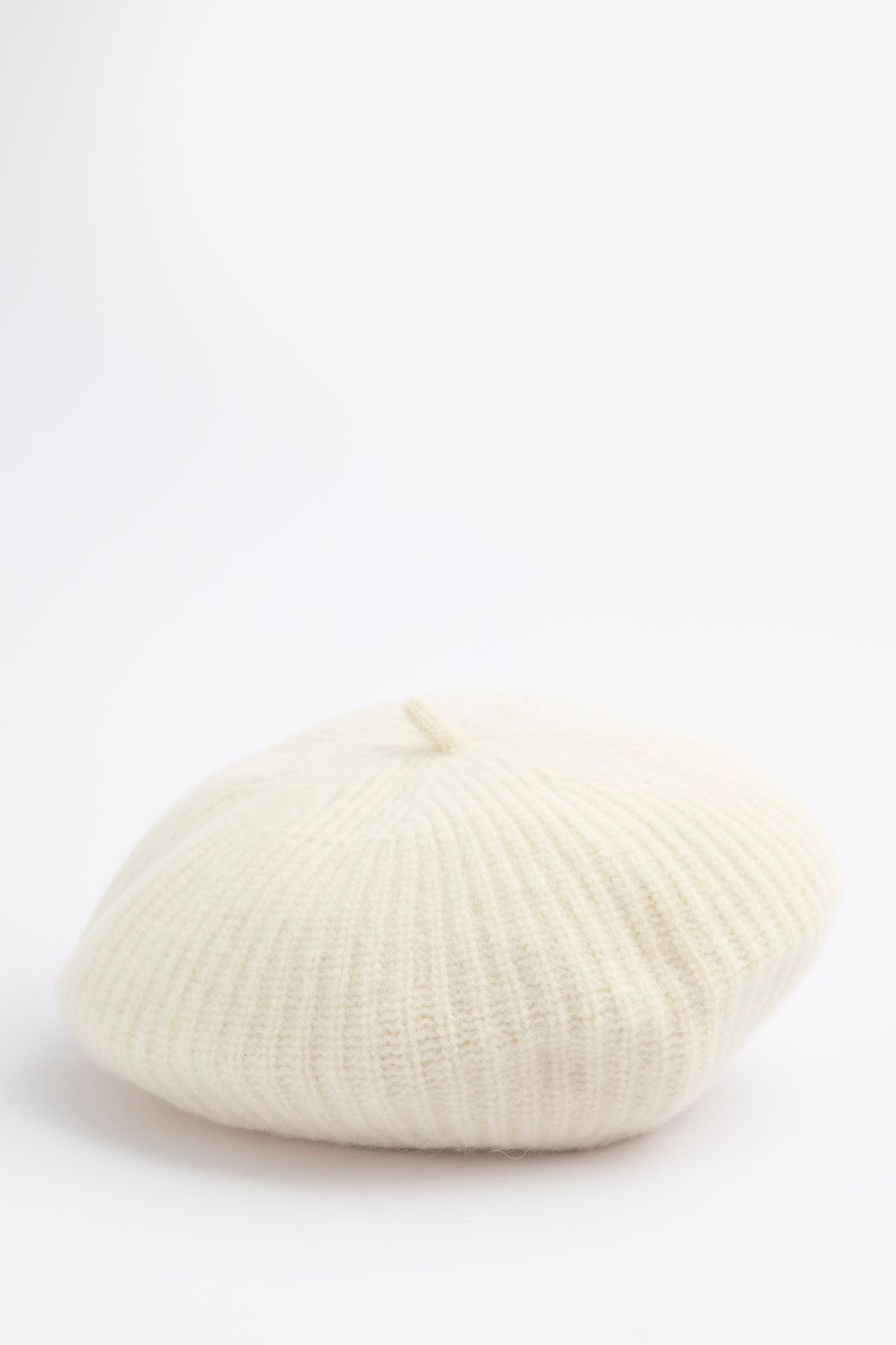 Baskenmütze aus Wolle - weiß