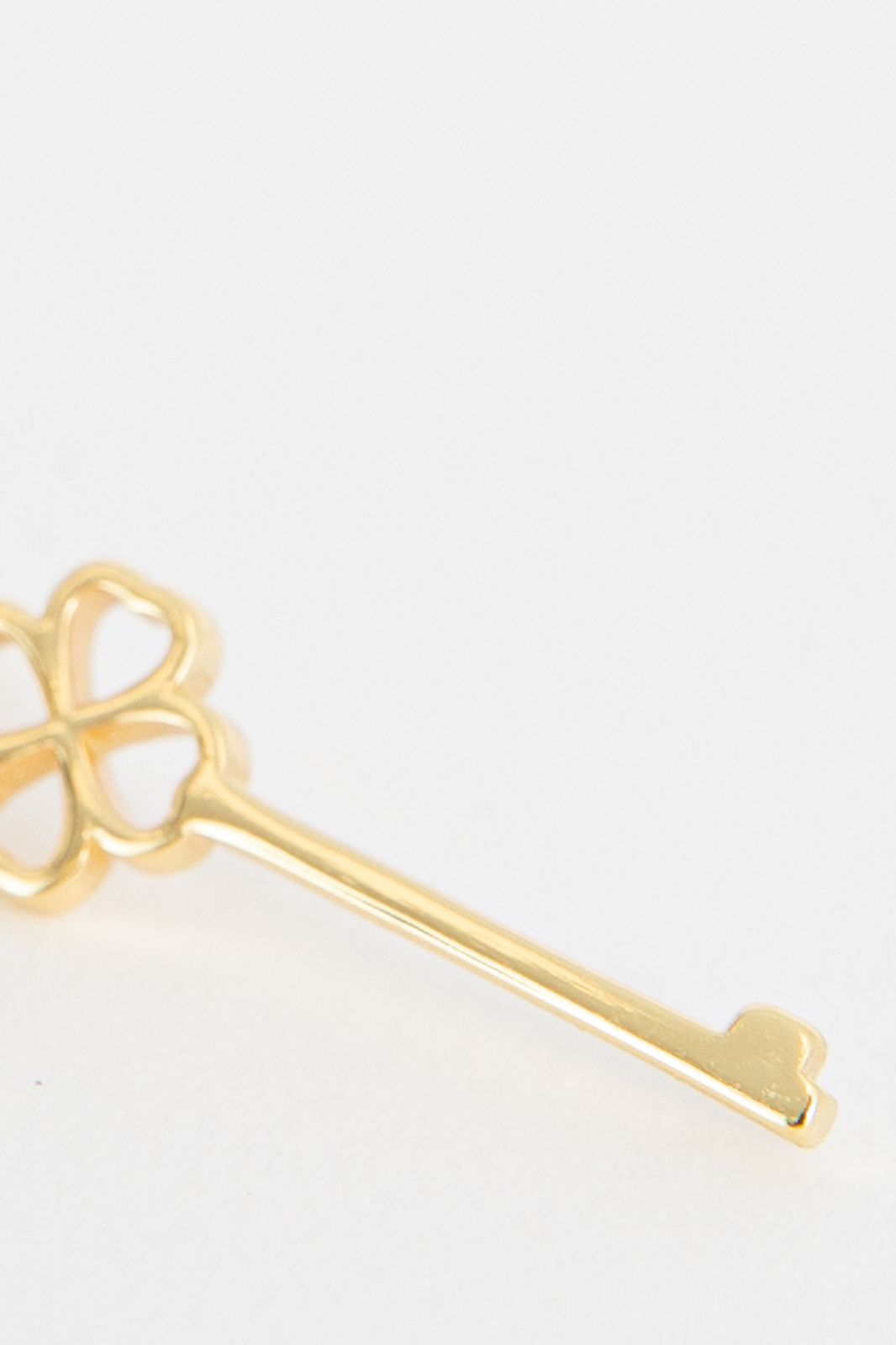 Gold plated oorbellen met sleutel - Dames | Sissy-Boy