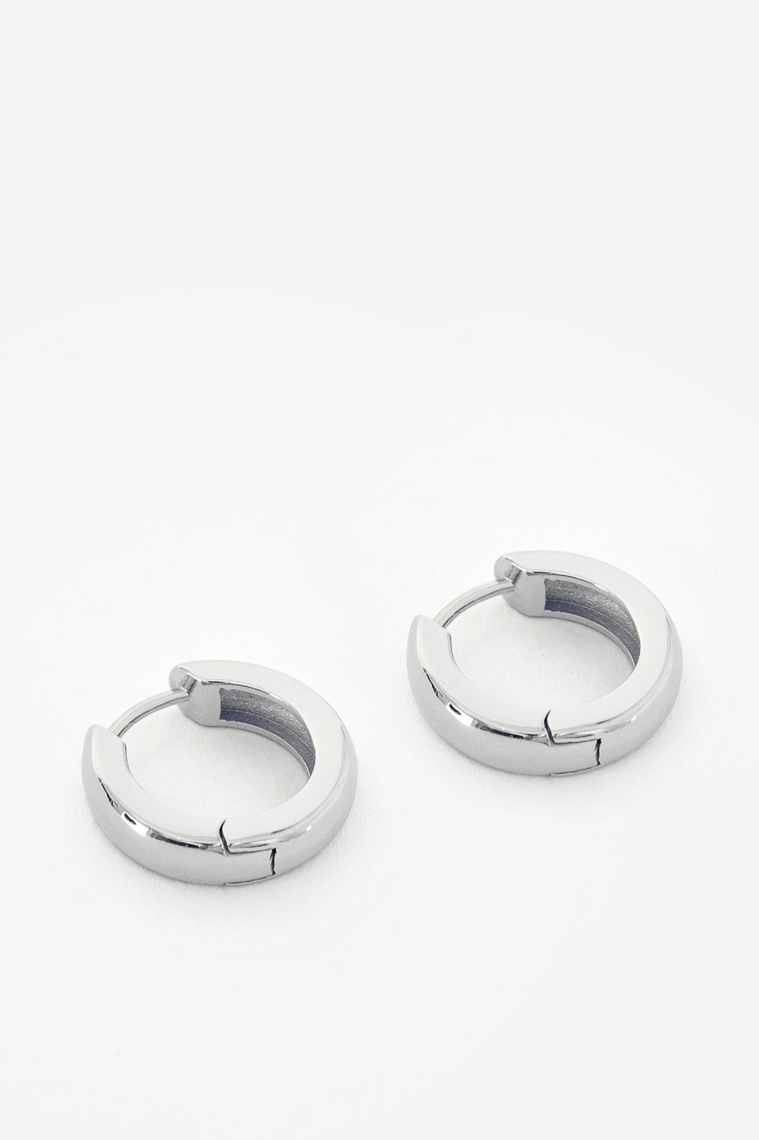 Sterling silver chunky hoops