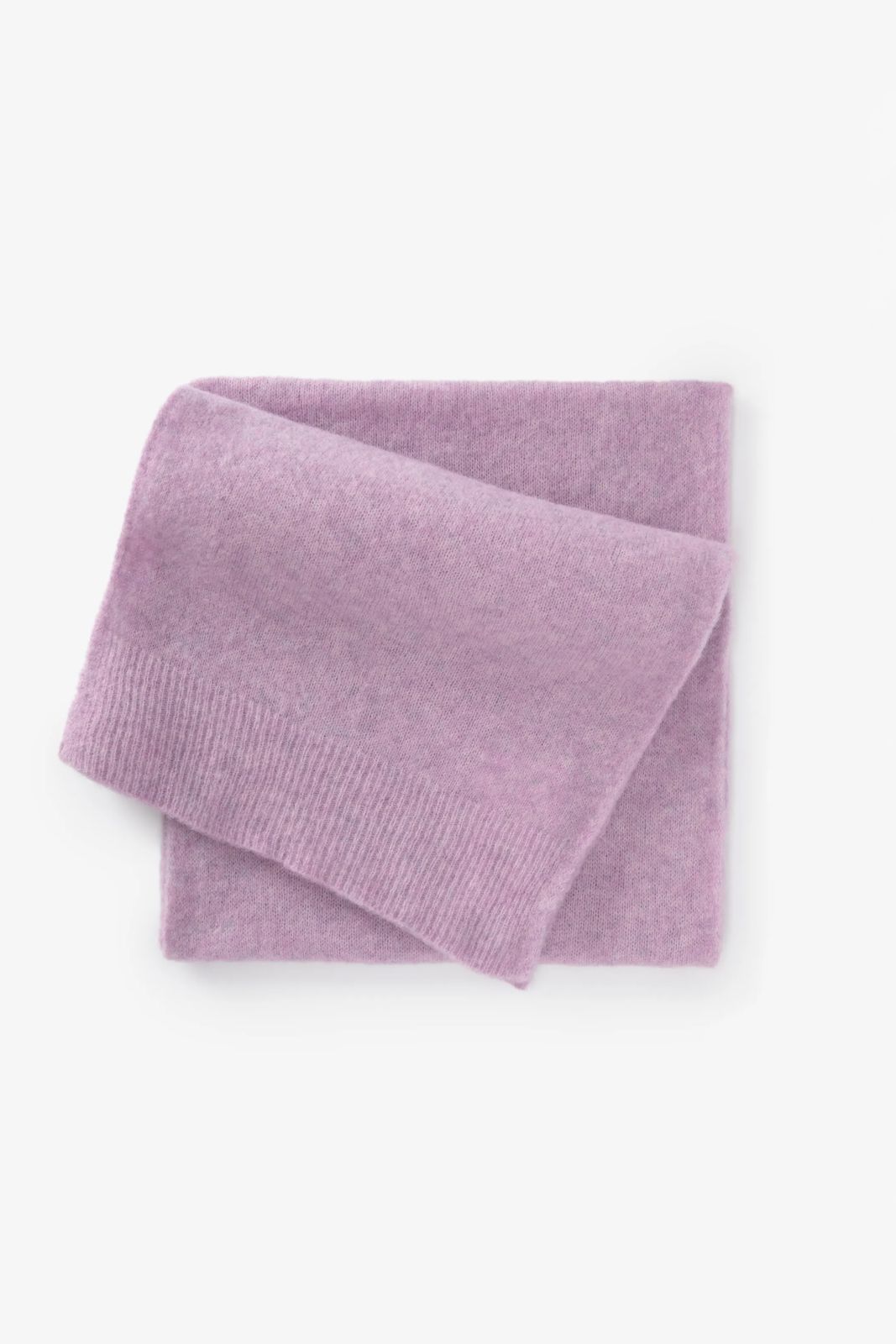 Écharpe 100% Poil De Lapin Violet Clair - Accessoire Chaud Et Doux - Occasion En Bon État