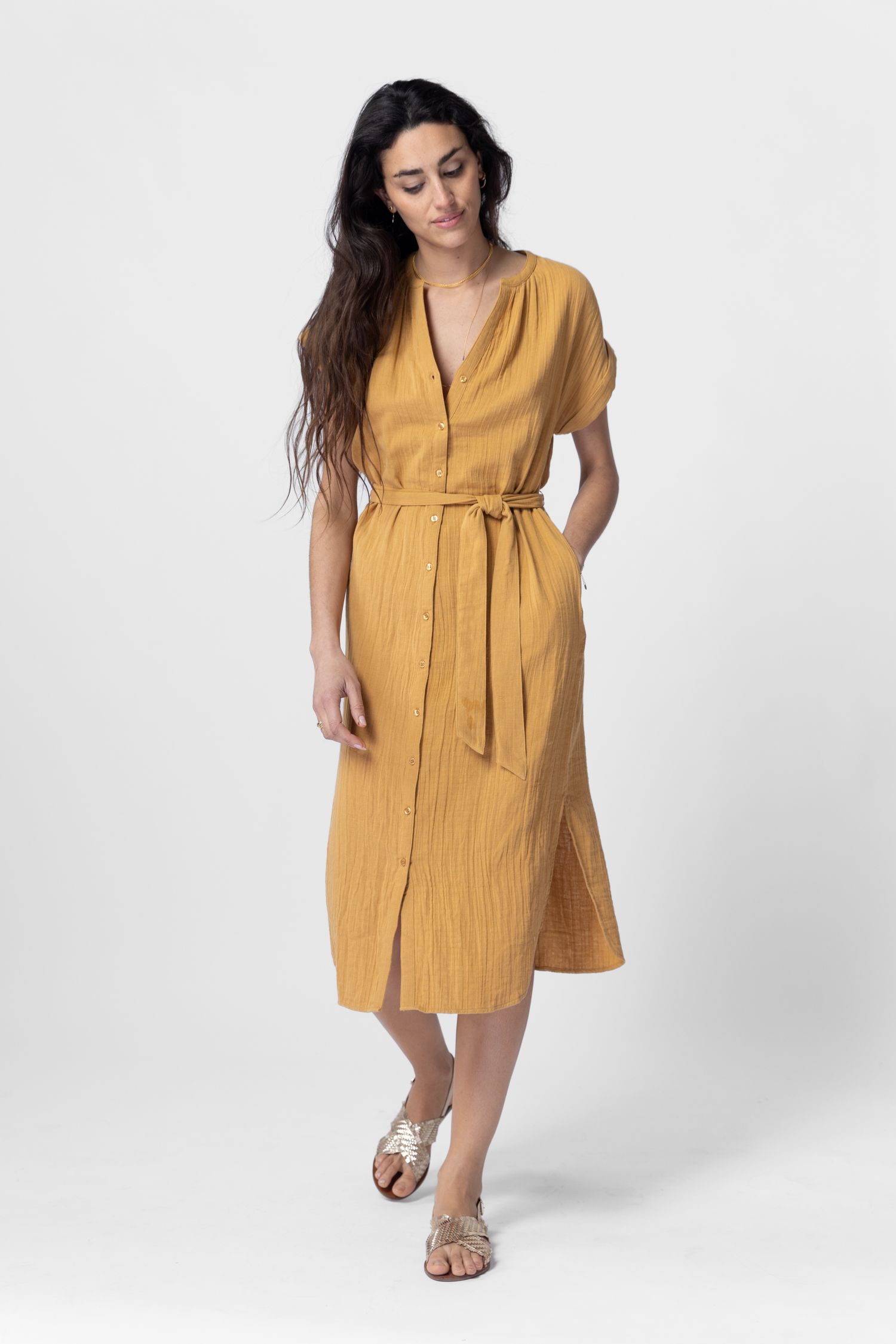 Robe boutonnée outlet mango