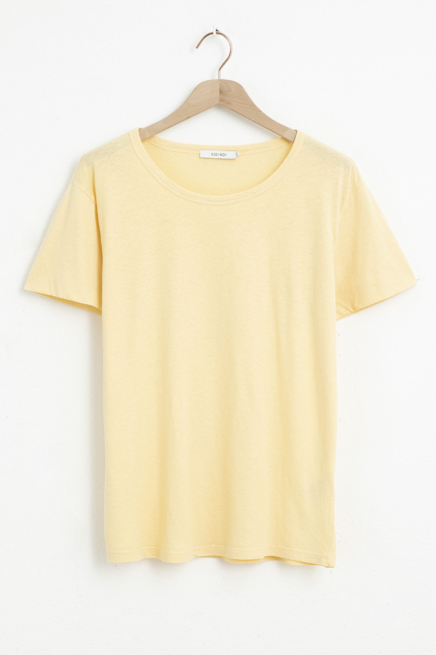 Licht geel shirt new arrivals