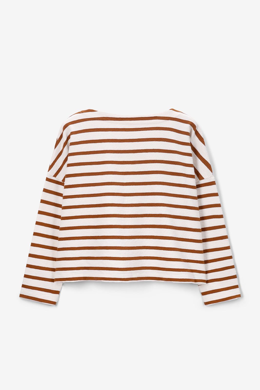 T-shirt manches longues texturé à rayures