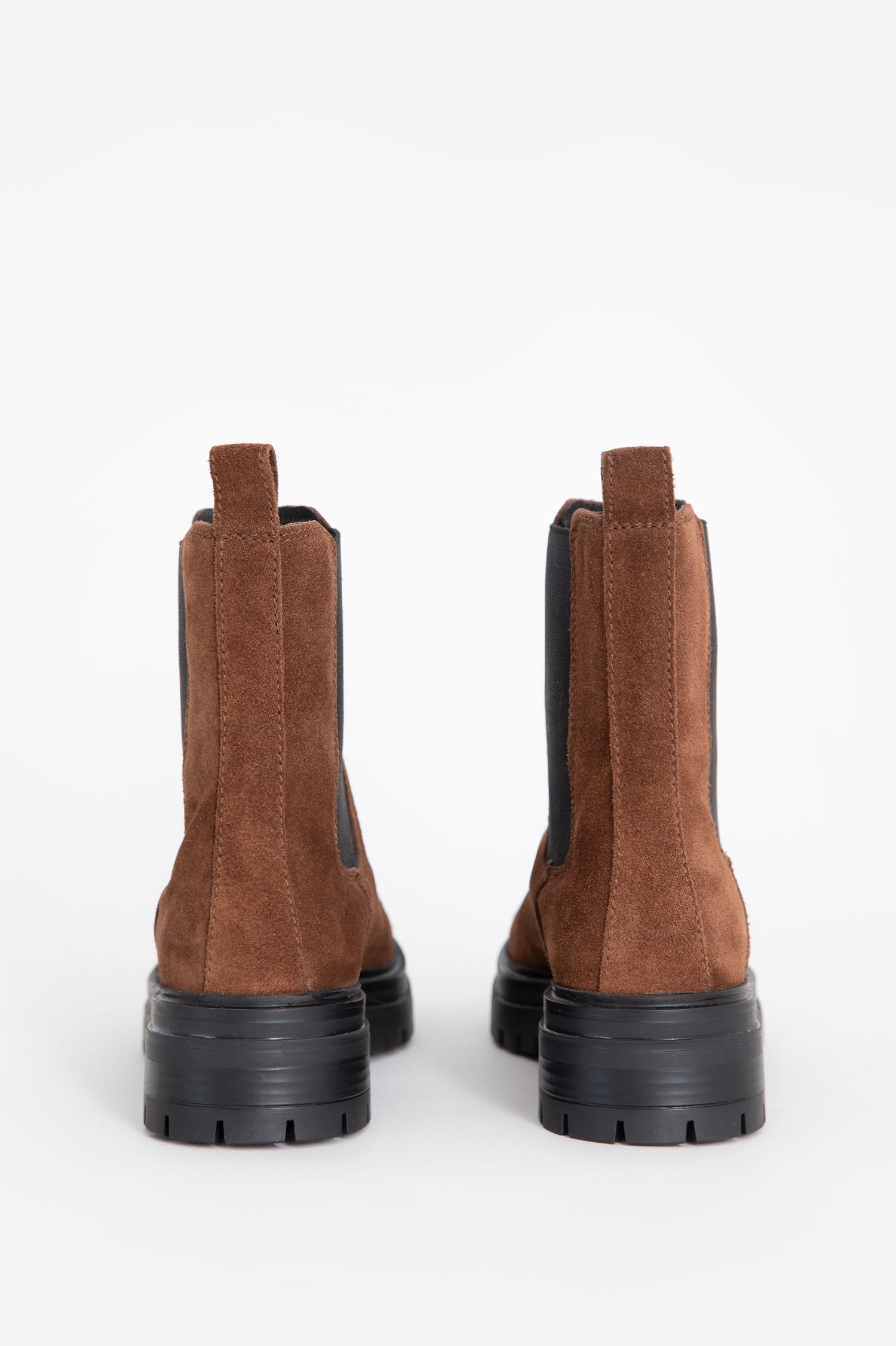 Chelsea boots en daim marron