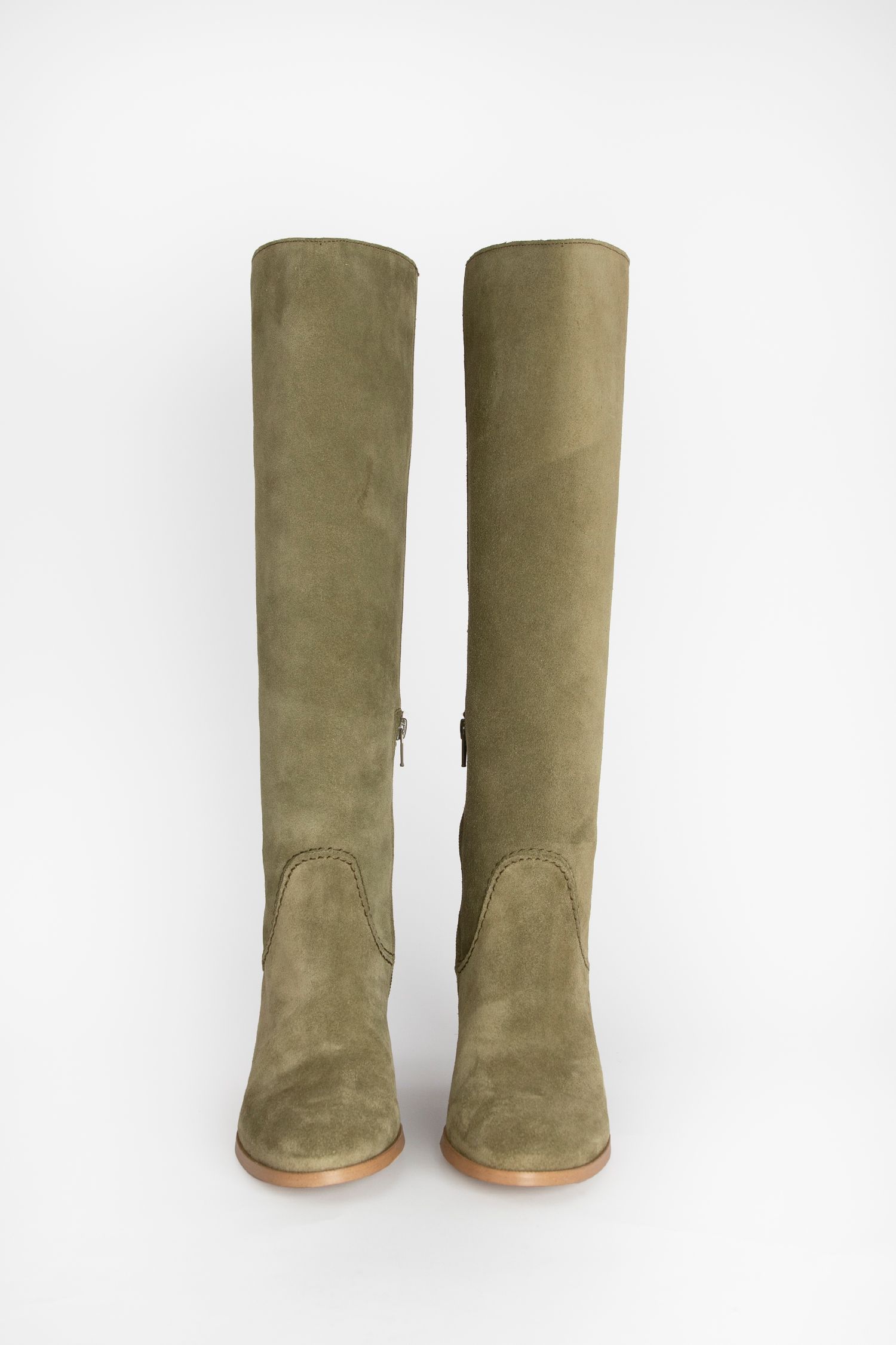 Bottes discount vertes daim