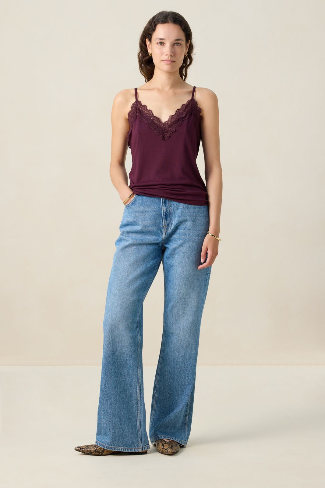 Débardeur Rouge Desigual Taille L – Dos Nu, Viscose – Occasion En Excellent état