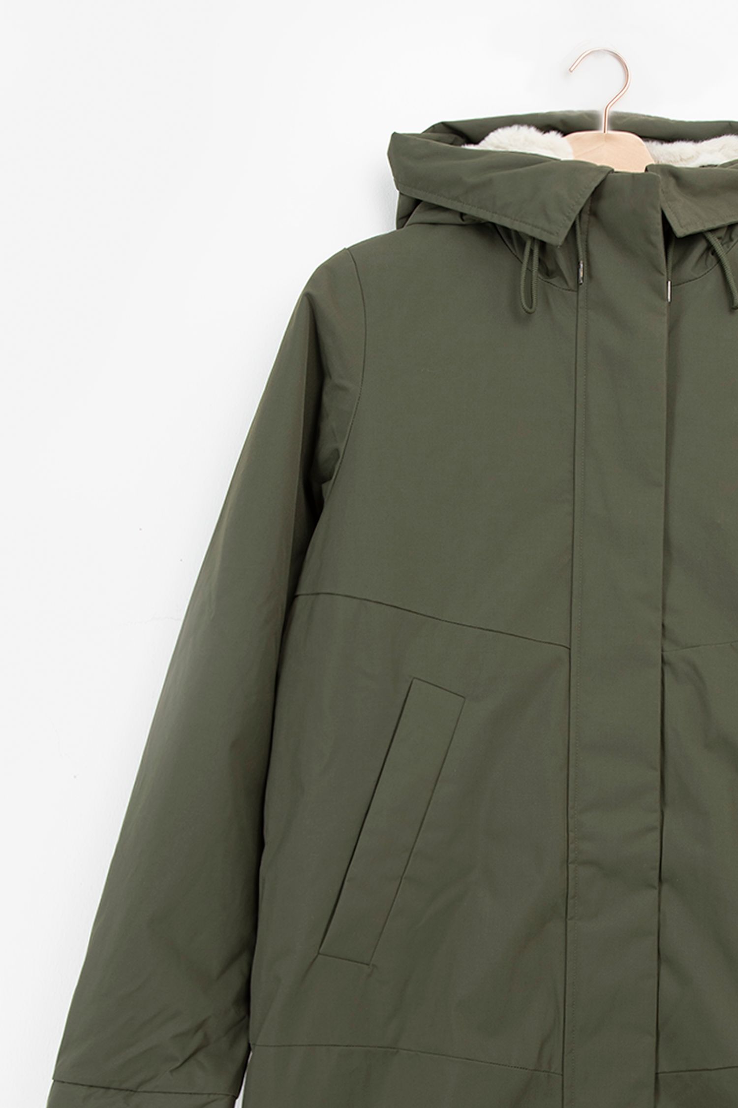 Parka Very Avec Bordure En Fausse Fourrure Verte - Taille 10, Neuf Avec étiquettes