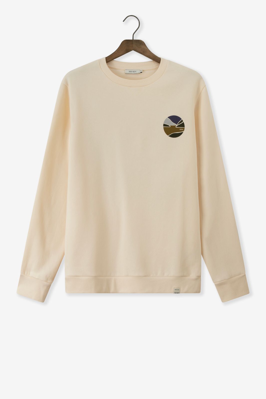 Sweater mit Landscape-Print - beige