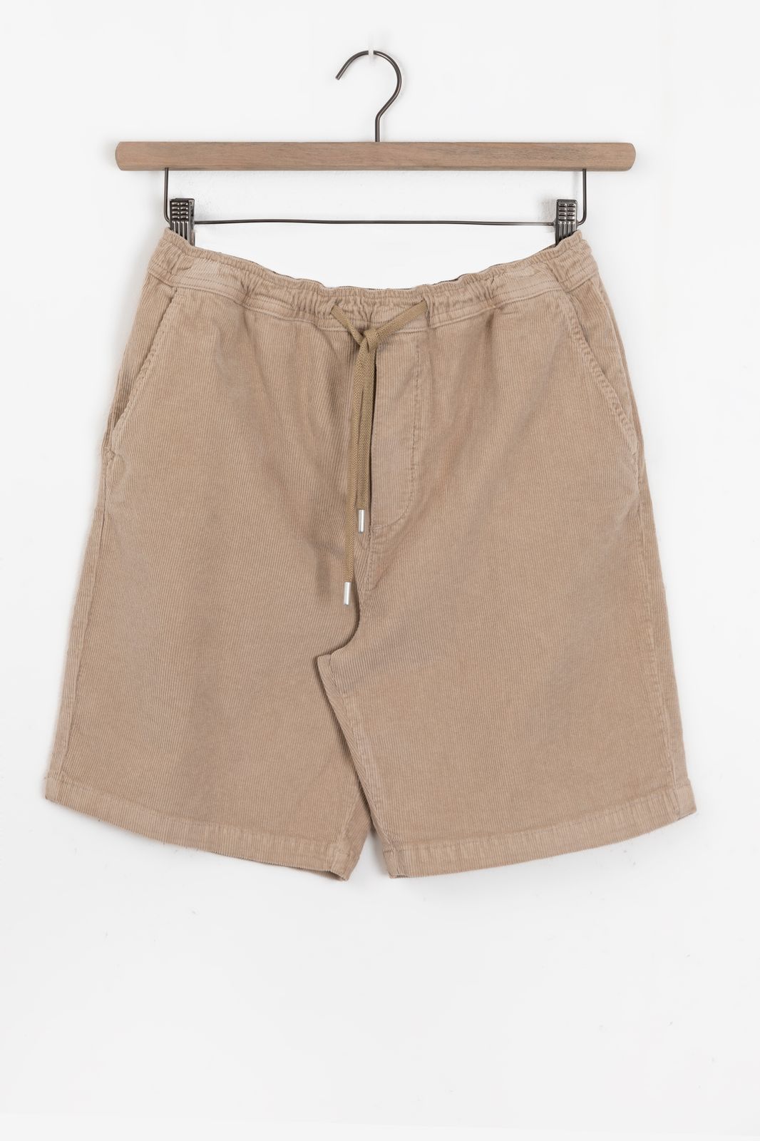 Cord-Shorts mit Kordelzug - beige
