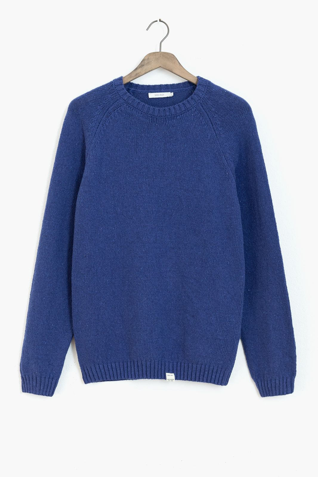 Pullover aus recycelter Baumwolle - blau